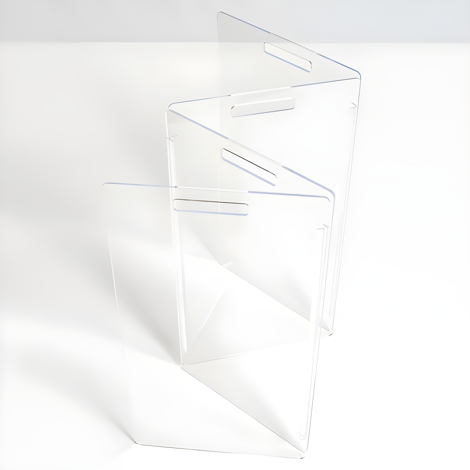 Hiddin Low Clear Freestanding Zig Zag Pet Gate