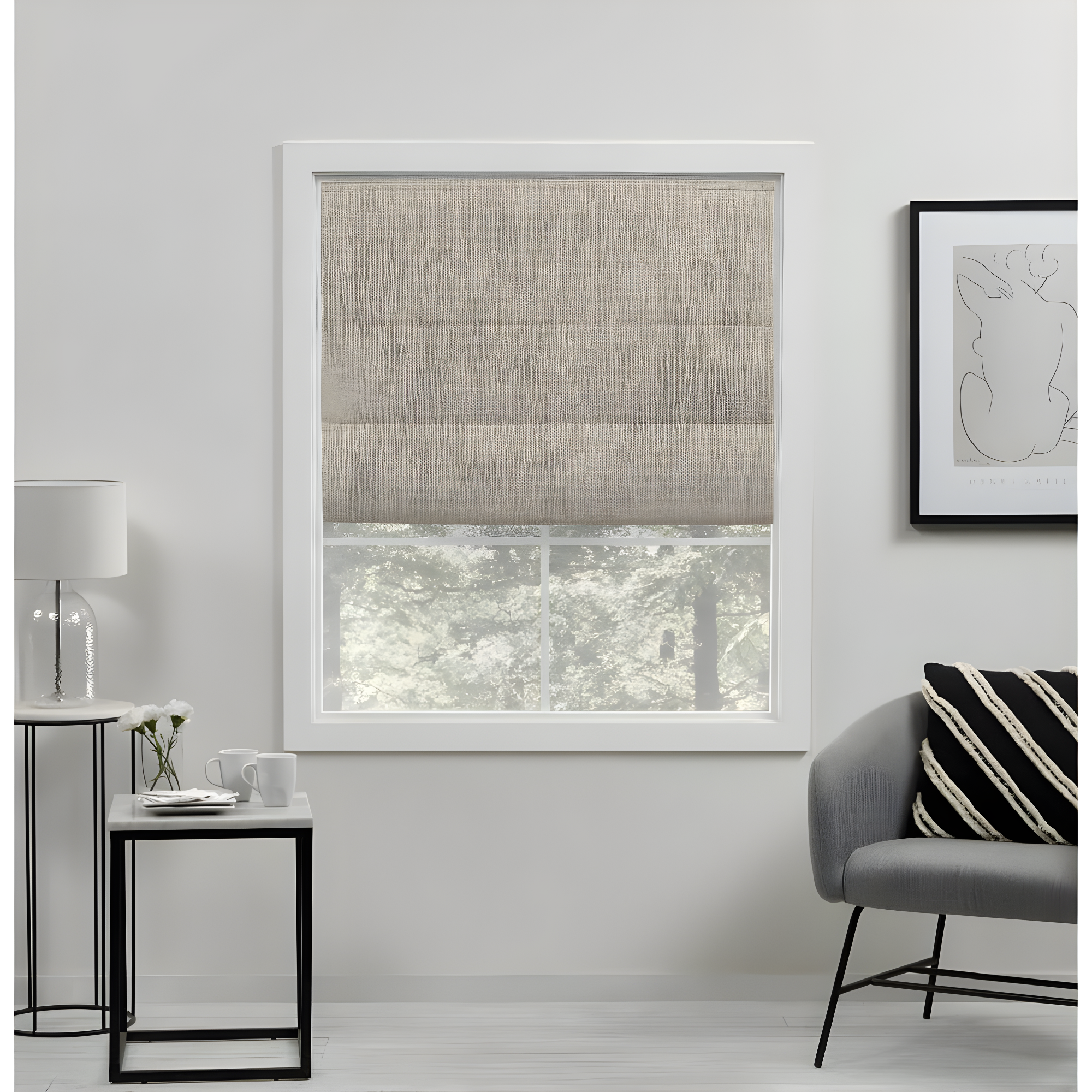 Amalgamated Textiles Exclusive Home Acadia 100% Blackout Roman Shade