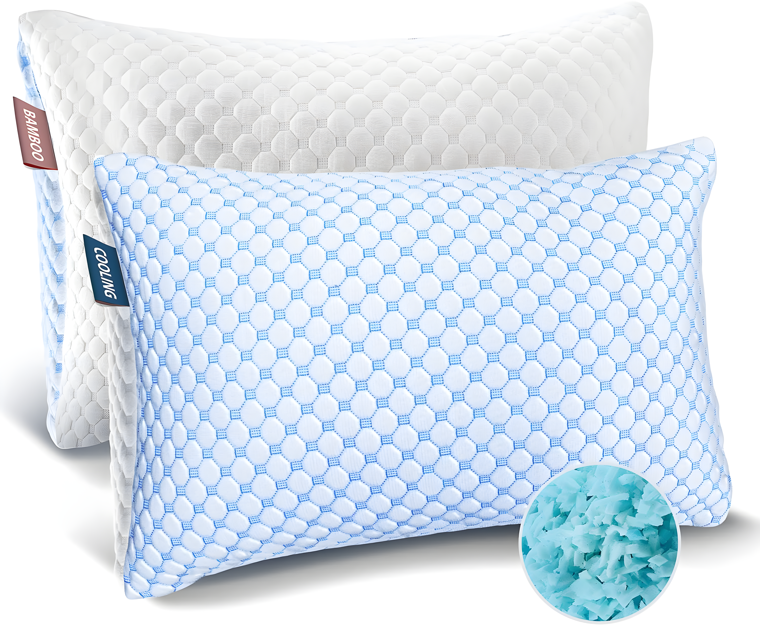 Nestl King Size Adjustable Colling Gel Pillow - 2 Pack