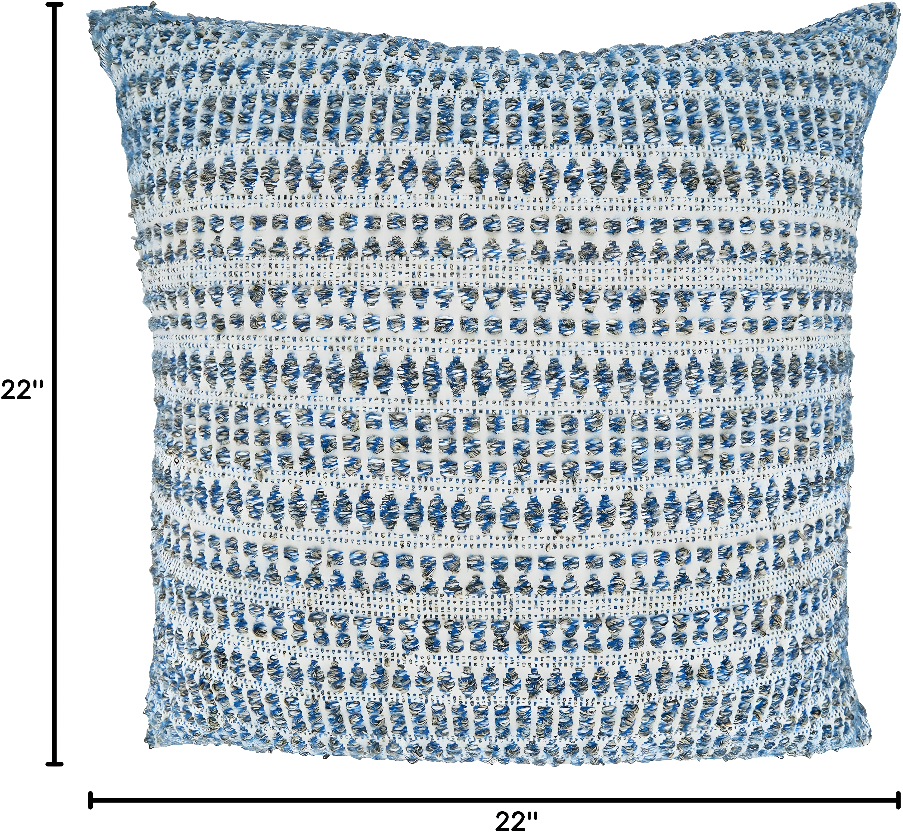 Geometric Cotton Blend Reversible Throw Pillow