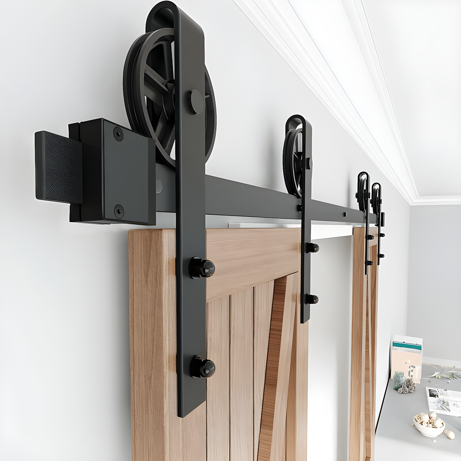 Lazio Sliding Standard Double Barn Door Hardware Kit