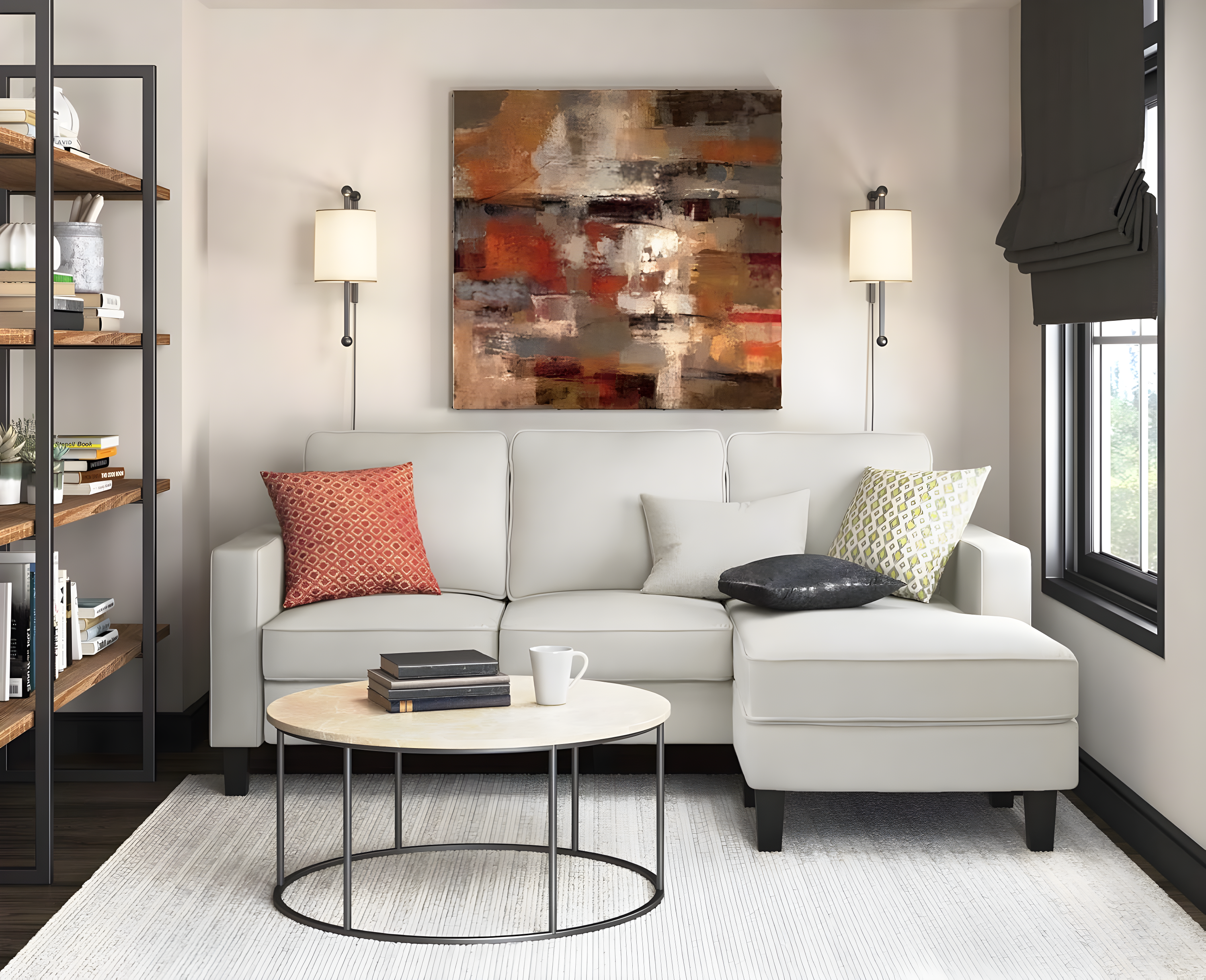 Serta Harmon Upholstered Reversible Sectional Sofa and Chaise