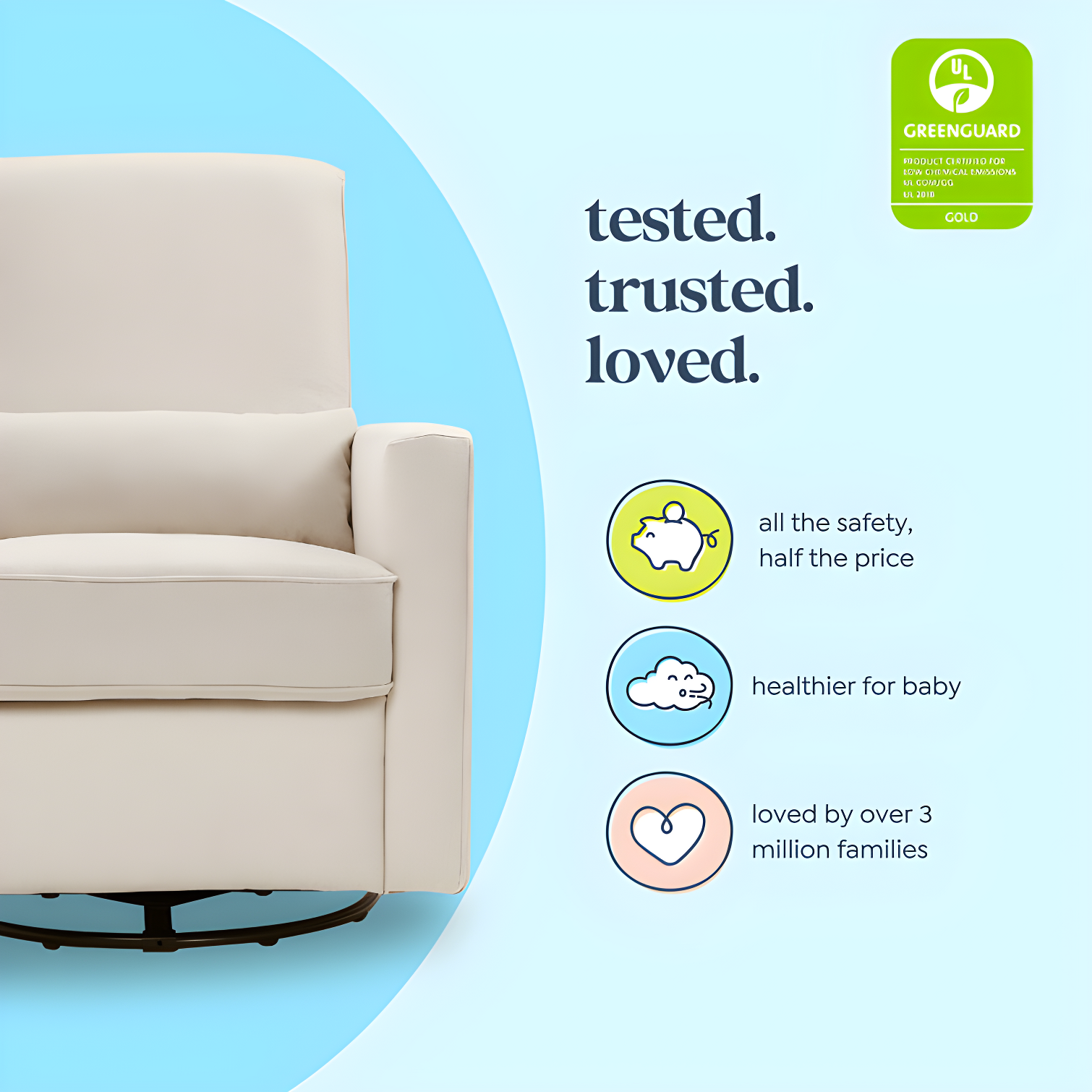 Piper Swivel Reclining Glider