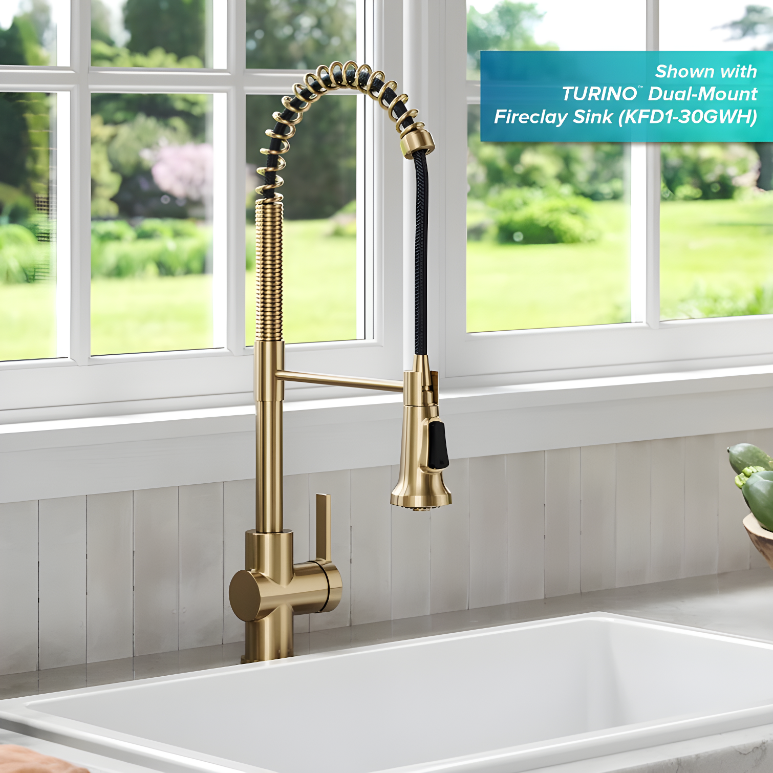 KRAUS Britt Commercial Style Single Handle Pull Down Kitchen Faucet