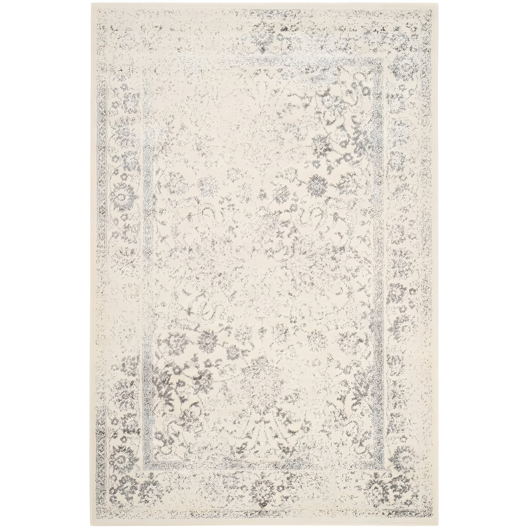 Adirondack ADR109 Machine Made Indoor Area Rug - Ivory/Silver - 6'x9' - Safavieh