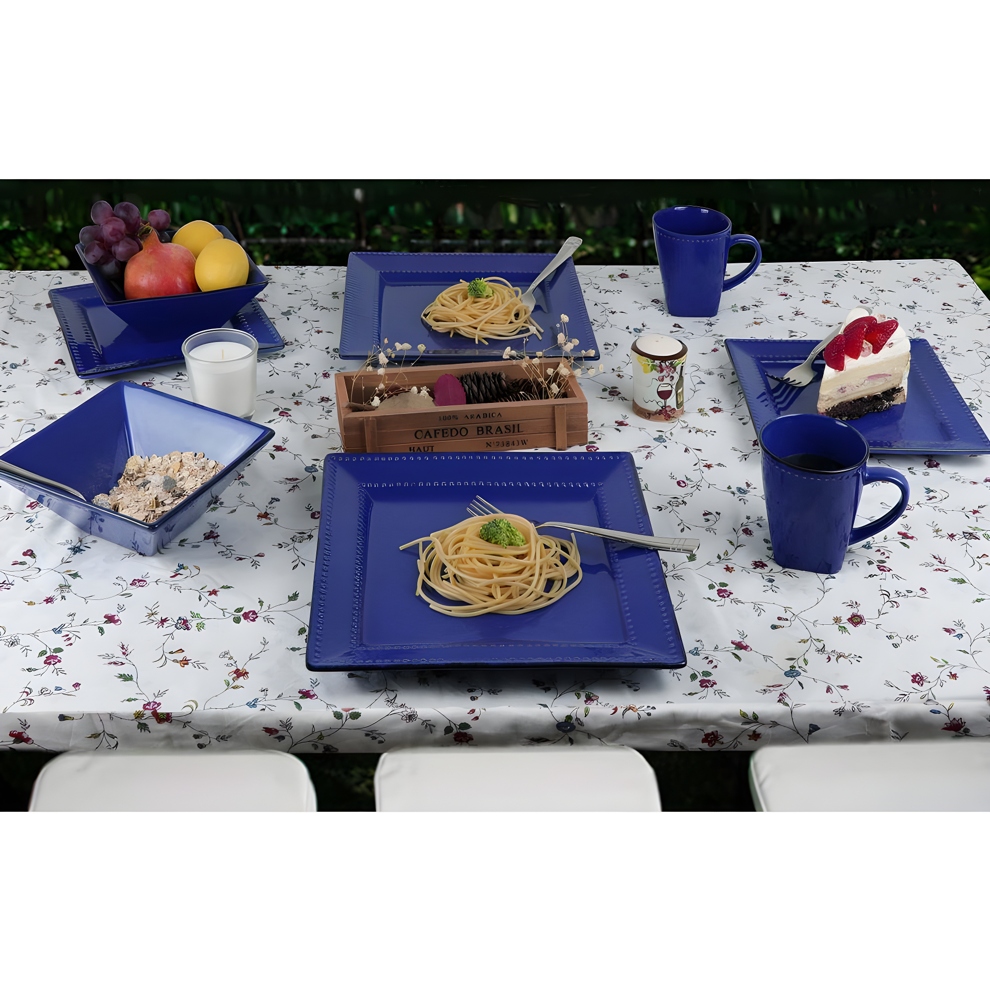 16 Piece Stoneware Dinnerware Set - Service for 4