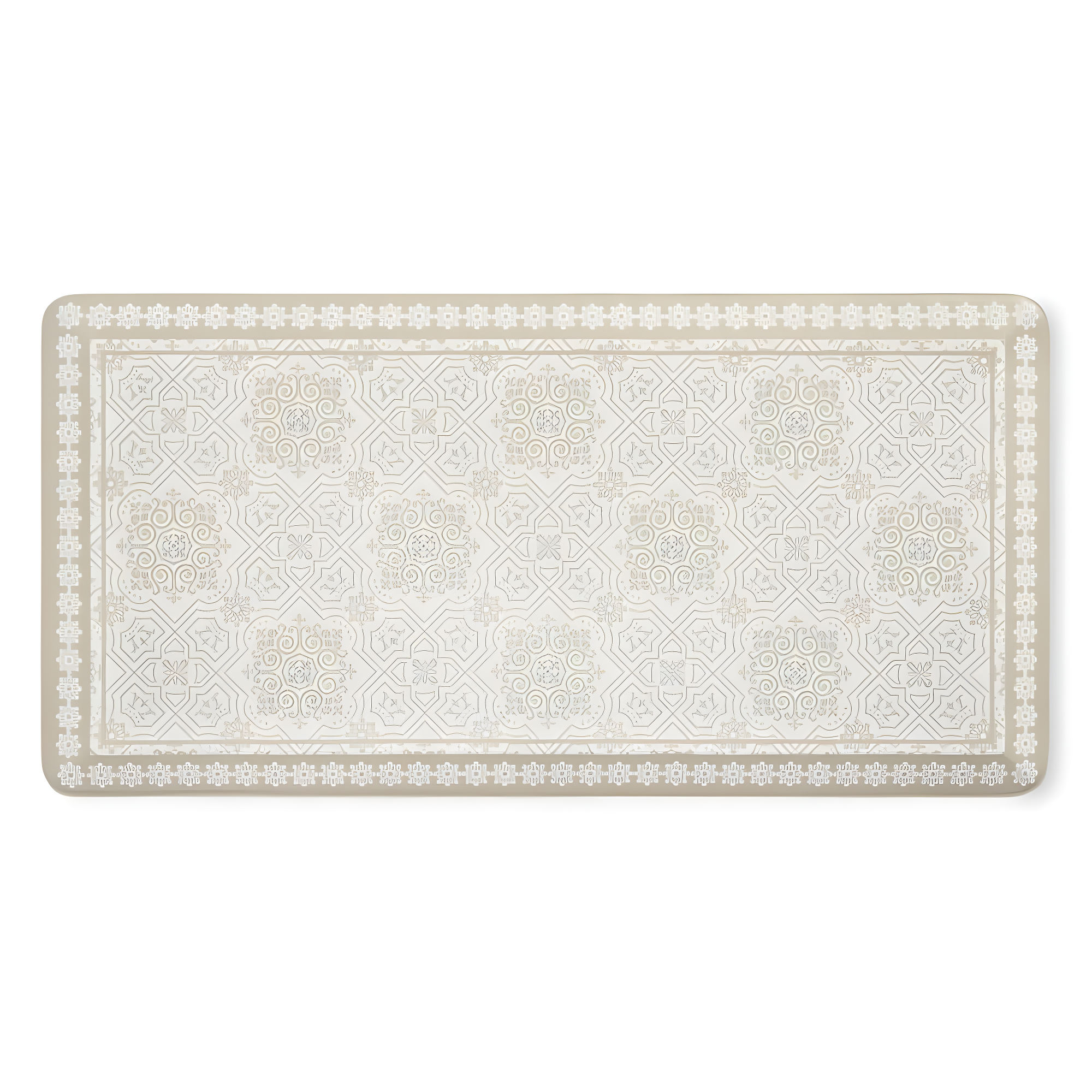 Martha Stewart MARTHA STEWART Comfort Anti Fatigue Strie Medallion Kitchen Mat 19.6”x39”