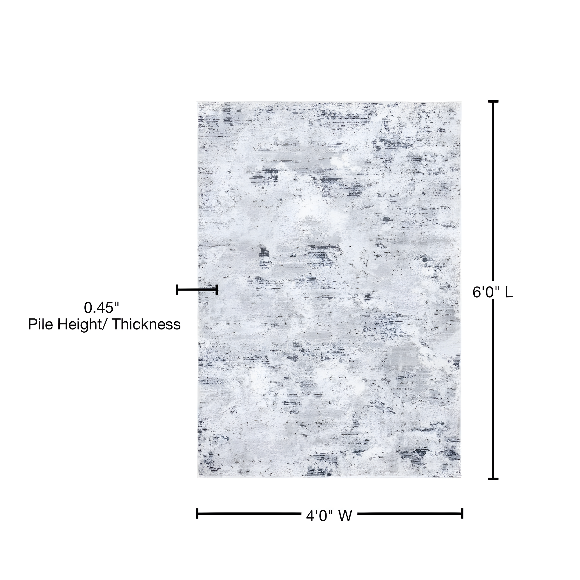 Amelia ALA705 Power Loomed Area Rug - Grey/Ivory - 4'x6' - Safavieh.