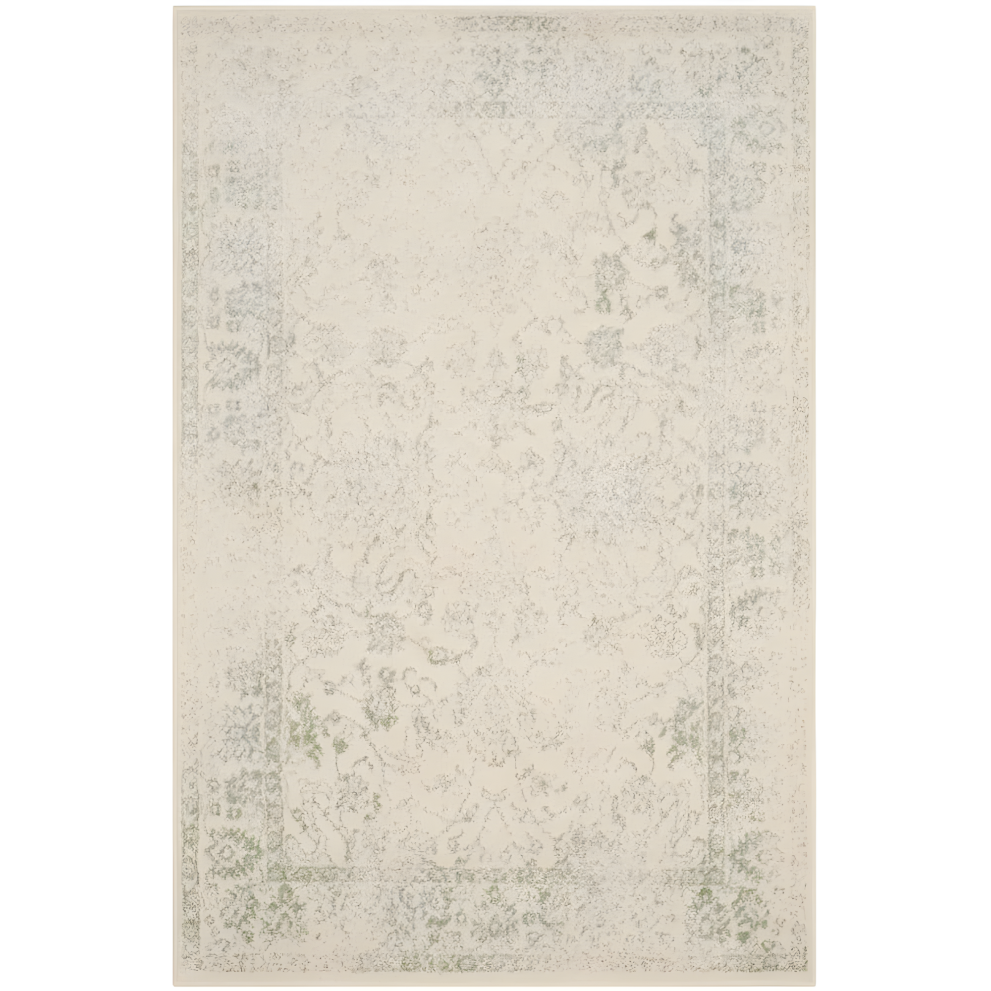 Adirondack ADR109 Machine Made Indoor Area Rug - Ivory/Sage - 4'x6' - Safavieh