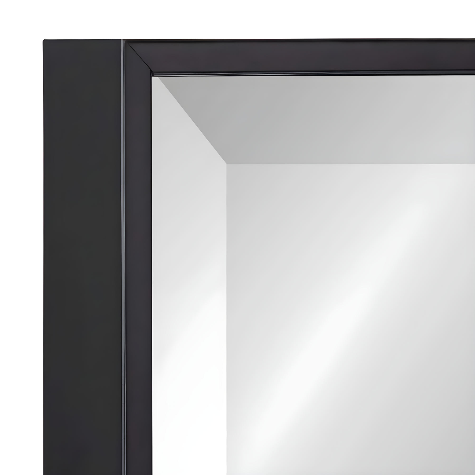 22.7" x 28.7" Rhodes Rectangle Wall Mirror Black - Kate & Laurel: Modern Beveled, No Assembly Required