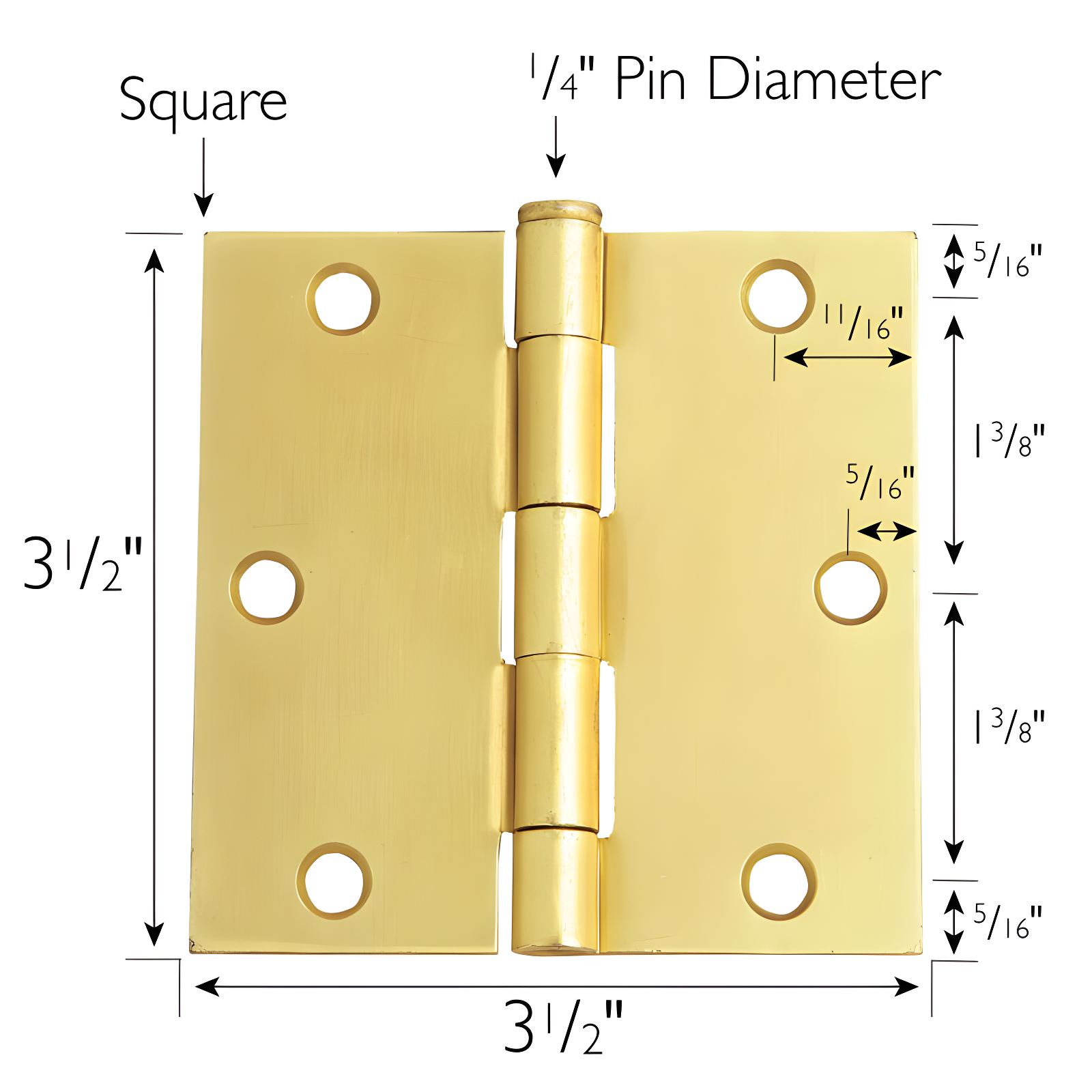 Design House 3-1/2 in. Butt Bearing 10 Door Hinges (Set of 10)