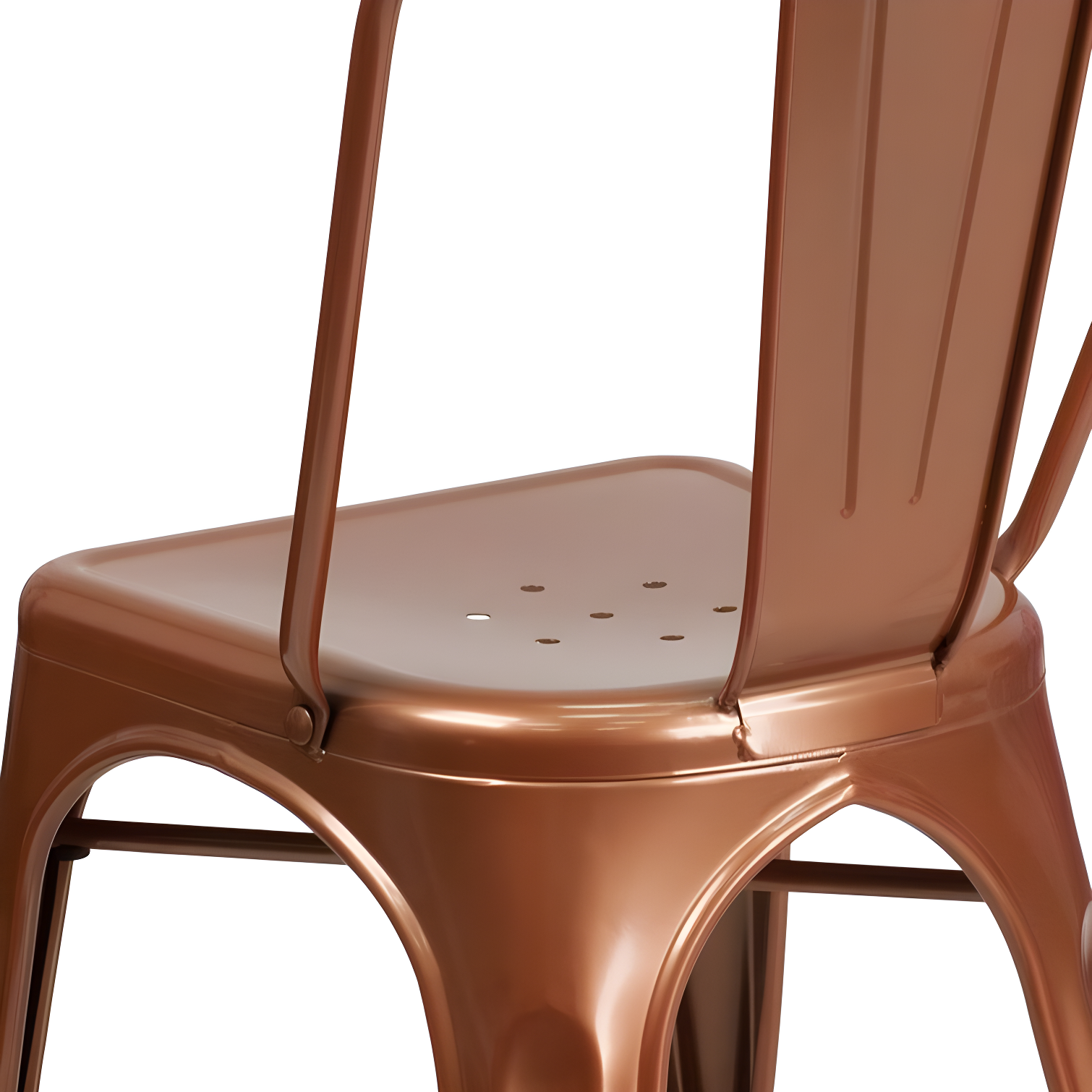 Flash Furniture Peterson Armless Metal Indoor-Outdoor Stackable Dining Chair (Set of 4)