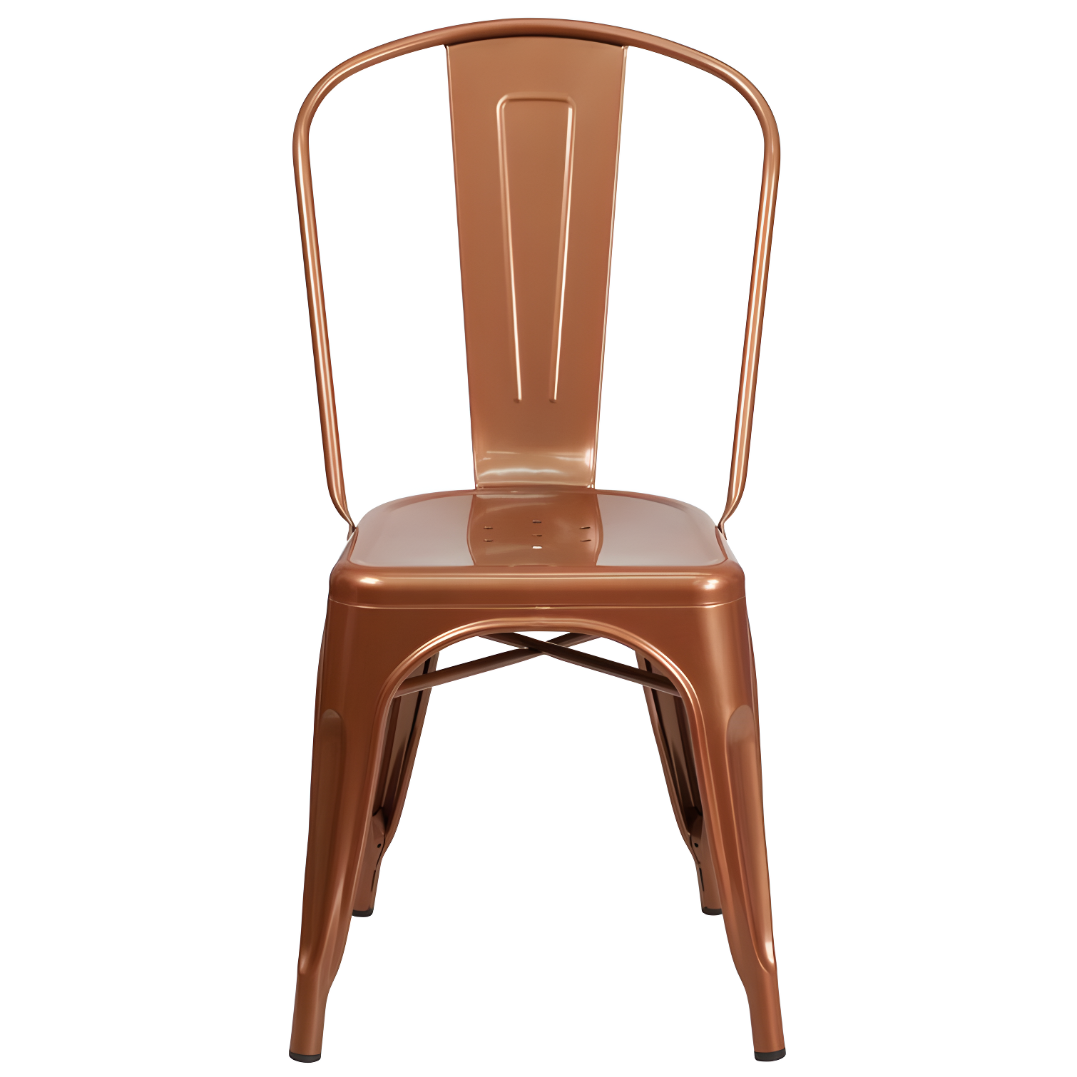 Flash Furniture Peterson Armless Metal Indoor-Outdoor Stackable Dining Chair (Set of 4)