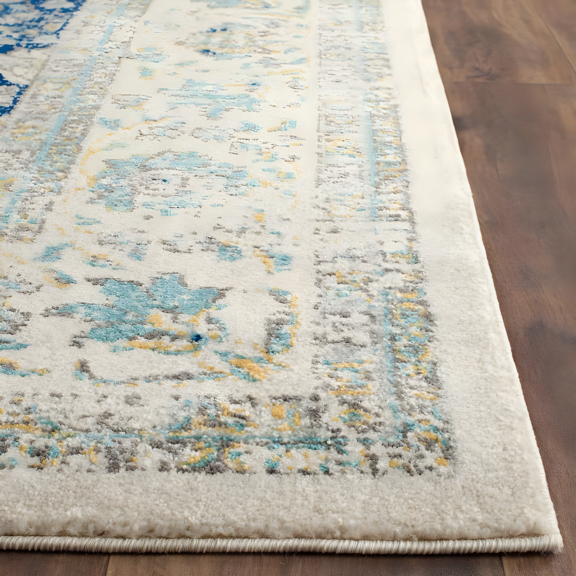 Evoke EVK220 Power Loomed Area Rug - Ivory/Blue - 8'9"x11'9" - Safavieh.