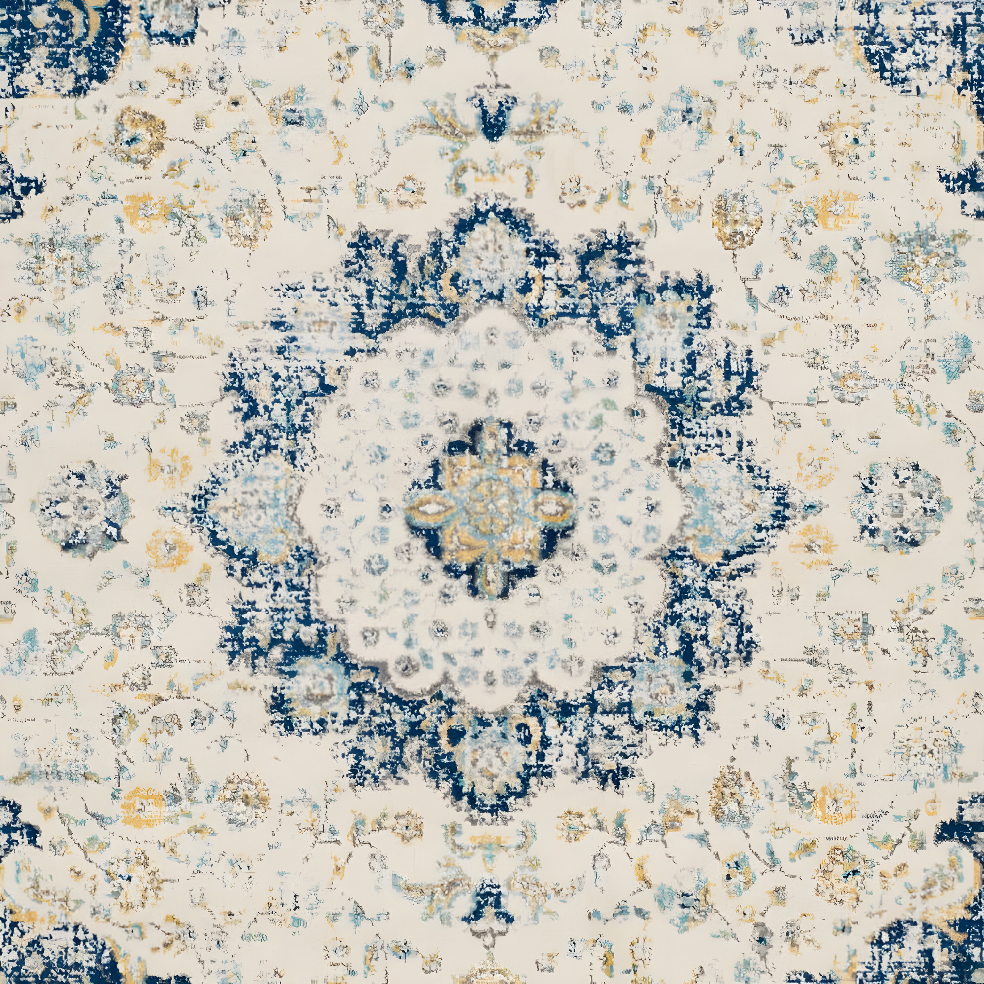 Evoke EVK220 Power Loomed Area Rug - Ivory/Blue - 8'9"x11'9" - Safavieh.