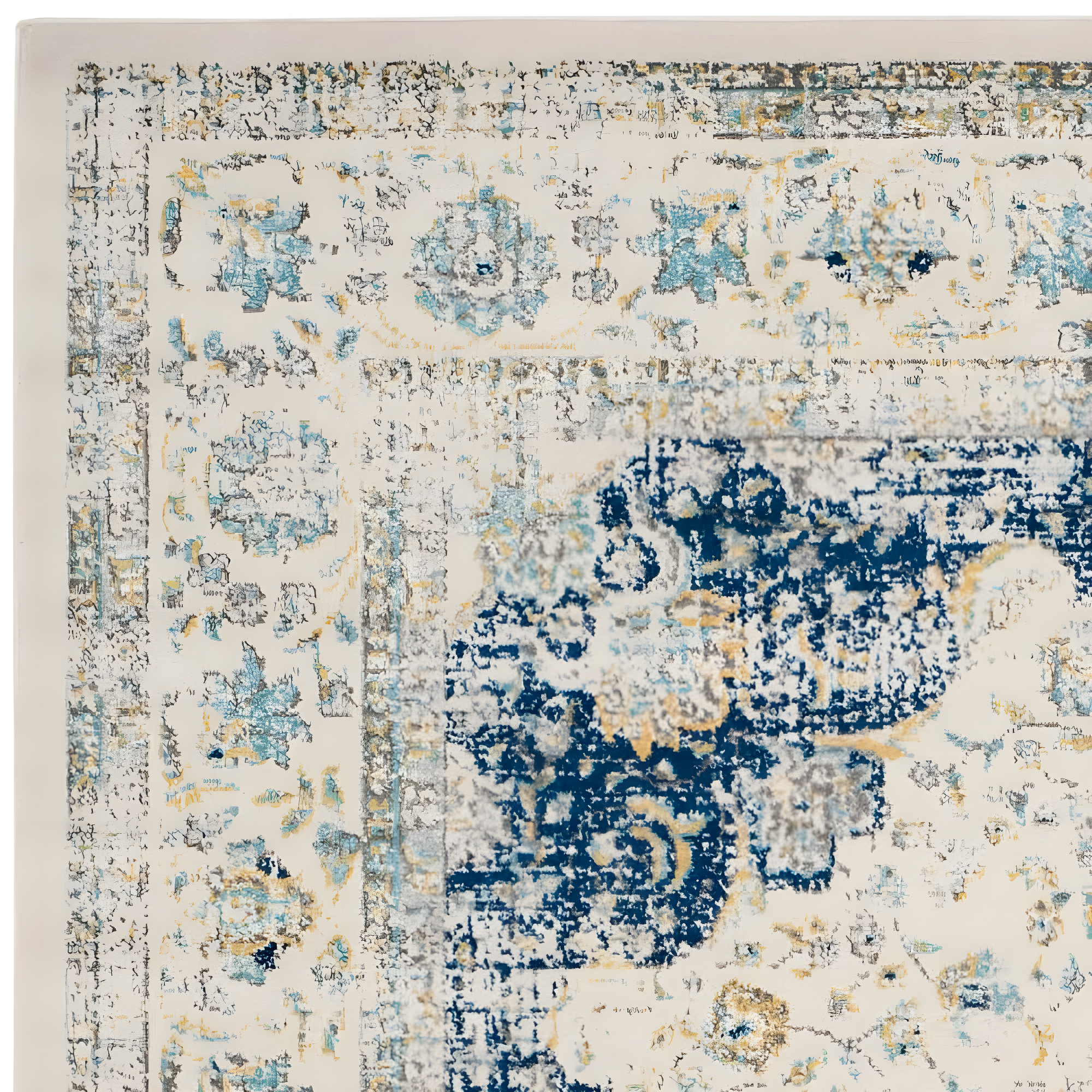 Evoke EVK220 Power Loomed Area Rug - Ivory/Blue - 8'9"x11'9" - Safavieh.