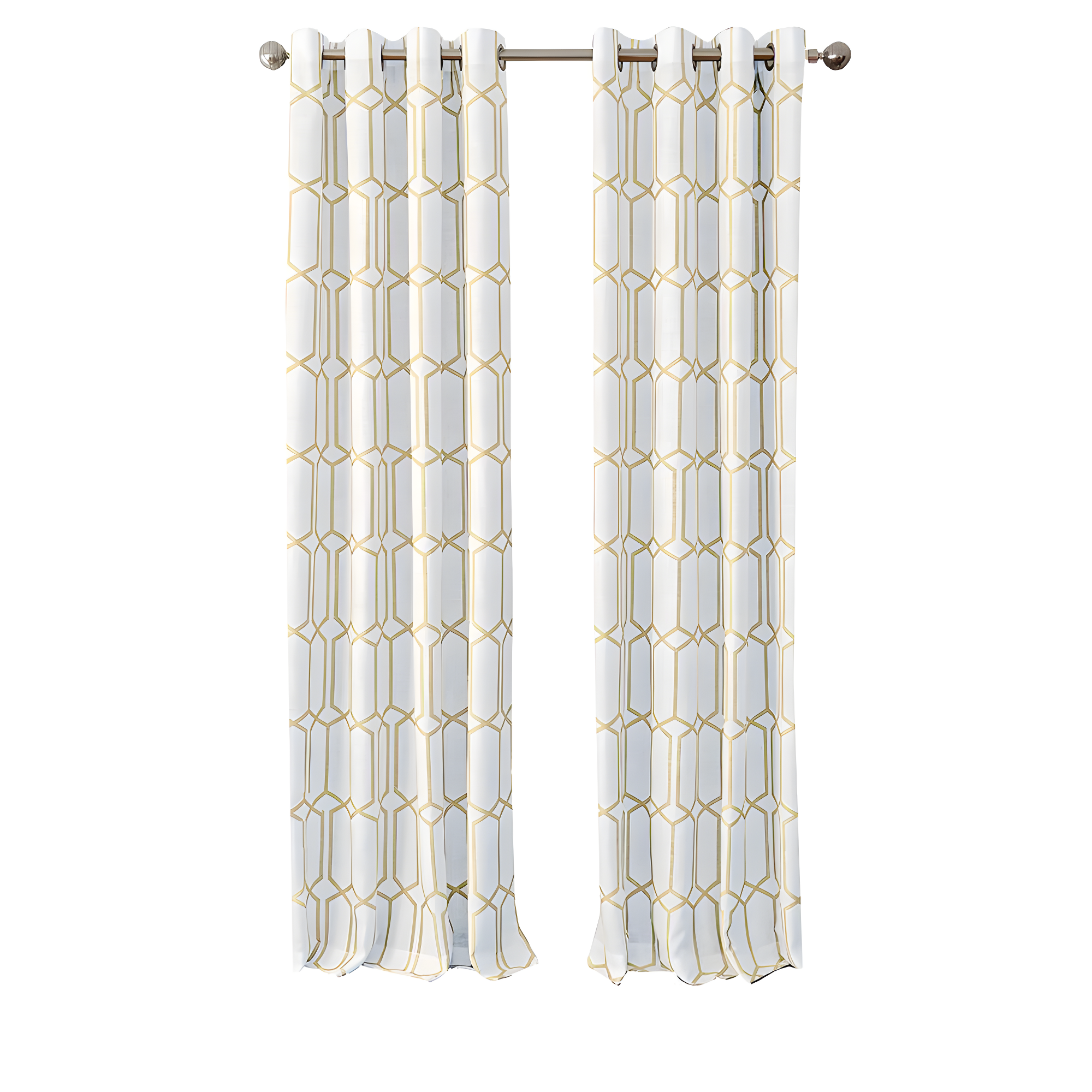 Albesa Geometric Room Darkening Thermal Grommet Single Curtain Panel