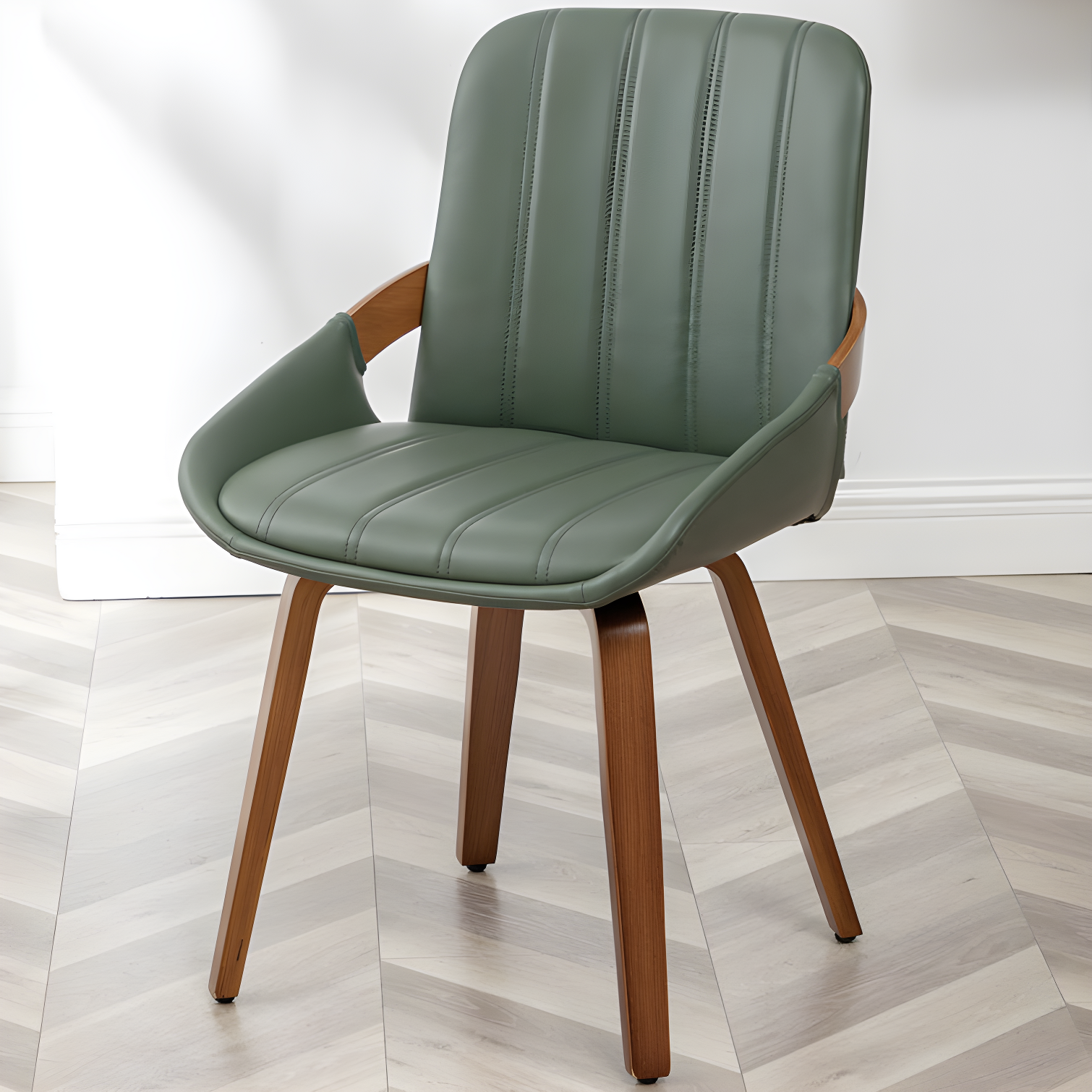 Modern Upholstered Faux Leather Dining Chairs