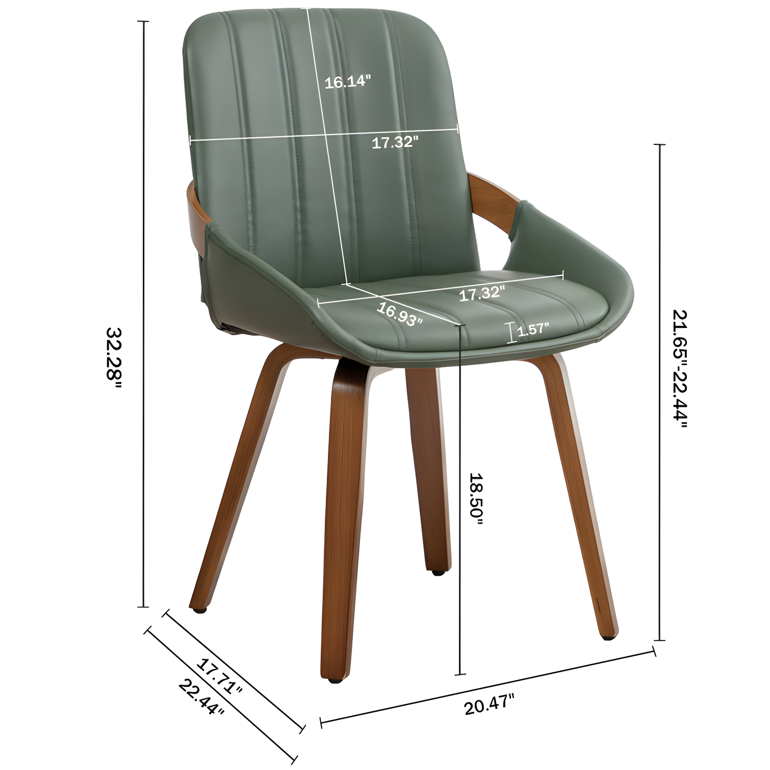 Modern Upholstered Faux Leather Dining Chairs