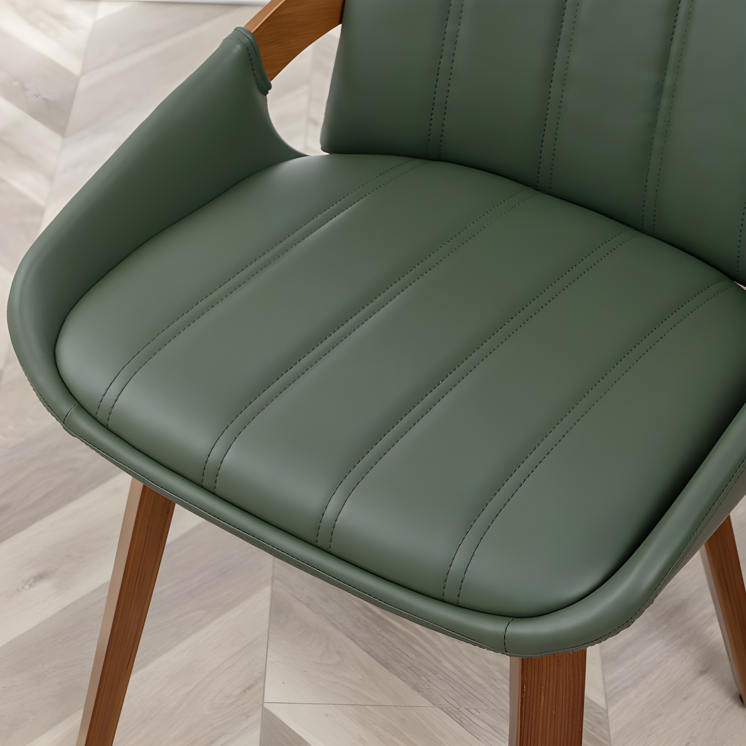 Modern Upholstered Faux Leather Dining Chairs