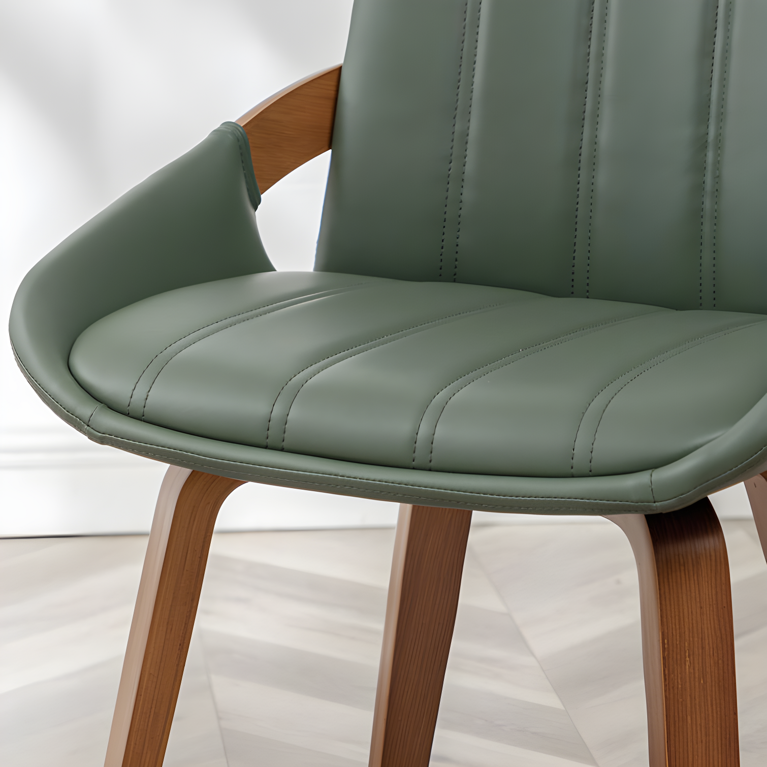Modern Upholstered Faux Leather Dining Chairs