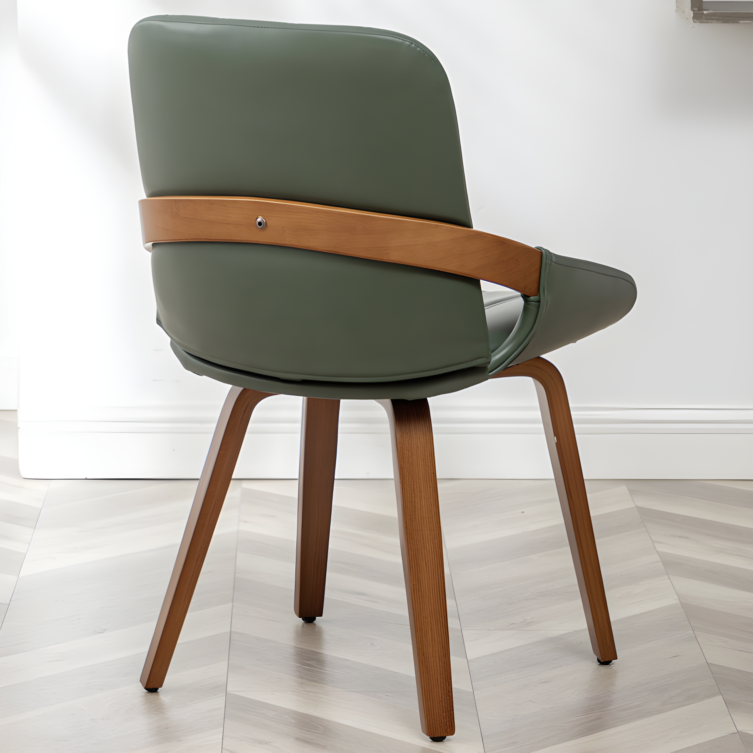 Modern Upholstered Faux Leather Dining Chairs