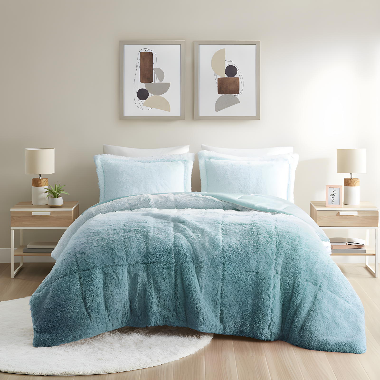 Intelligent Design Brielle Malea Shaggy Faux Fur Comforter Mini Set