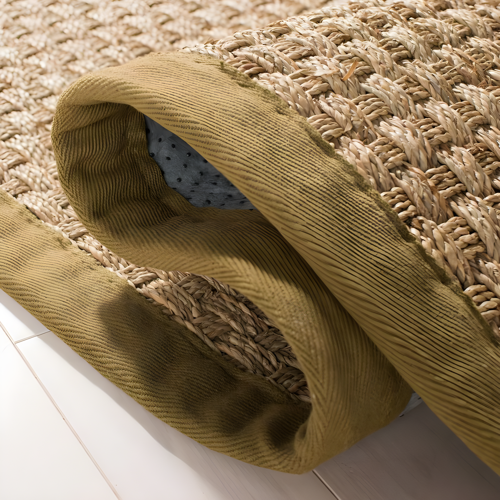 Natural Fiber NF114 Power Loomed Indoor Area Rug - Natural/Olive - 8'x8' - Safavieh.