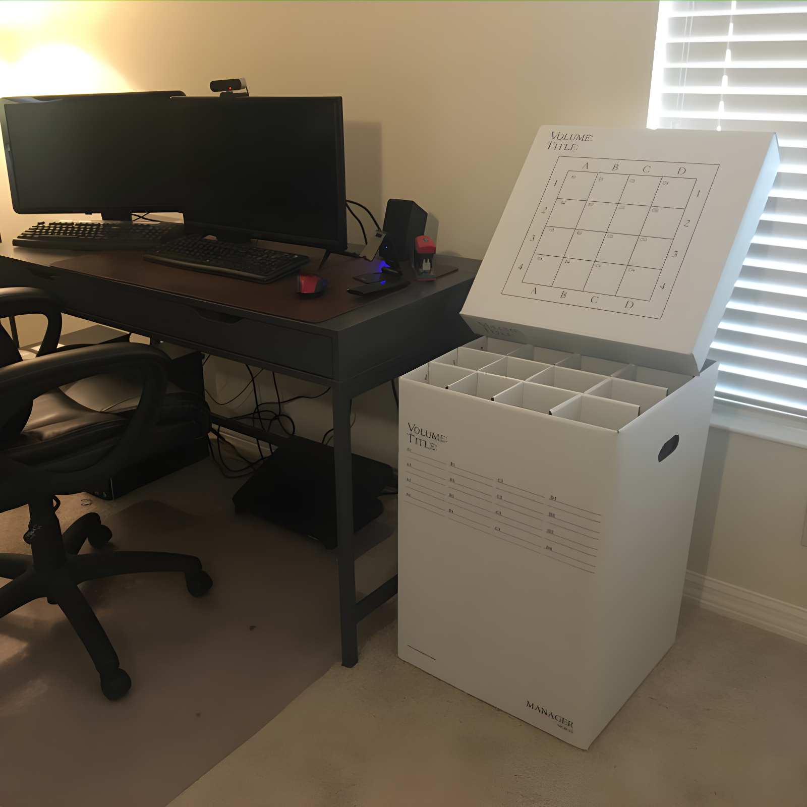 Advanced Organizing Systems Cardboard Rolled Files Box