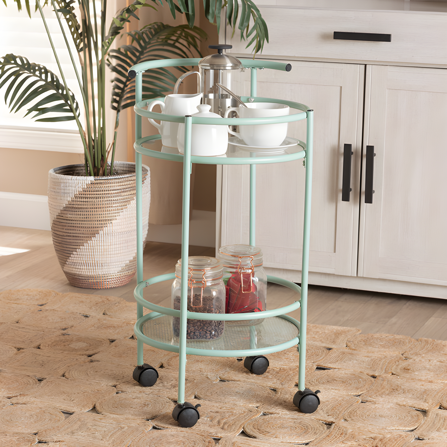 Ebern Designs Yaslynn Metal Bar Cart