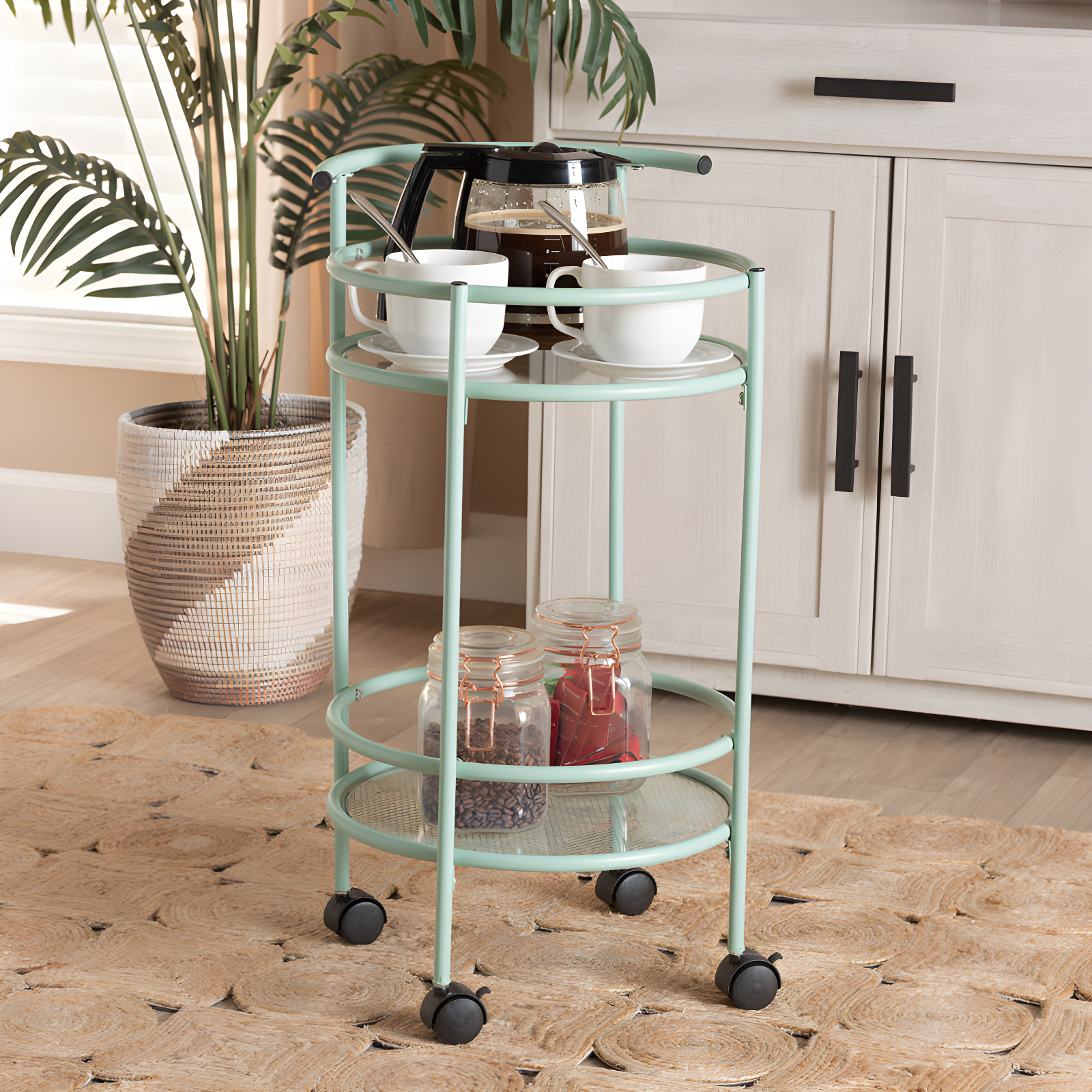 Ebern Designs Yaslynn Metal Bar Cart