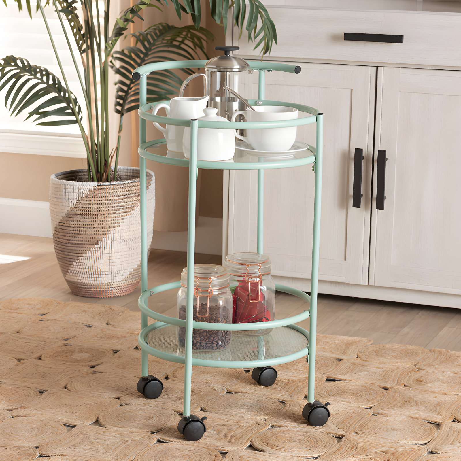Ebern Designs Yaslynn Metal Bar Cart