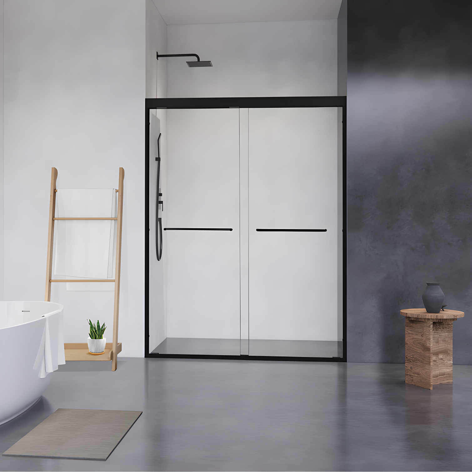 Ennis 60" W x 76" H By Pass Framed Shower Door with Clear Glass