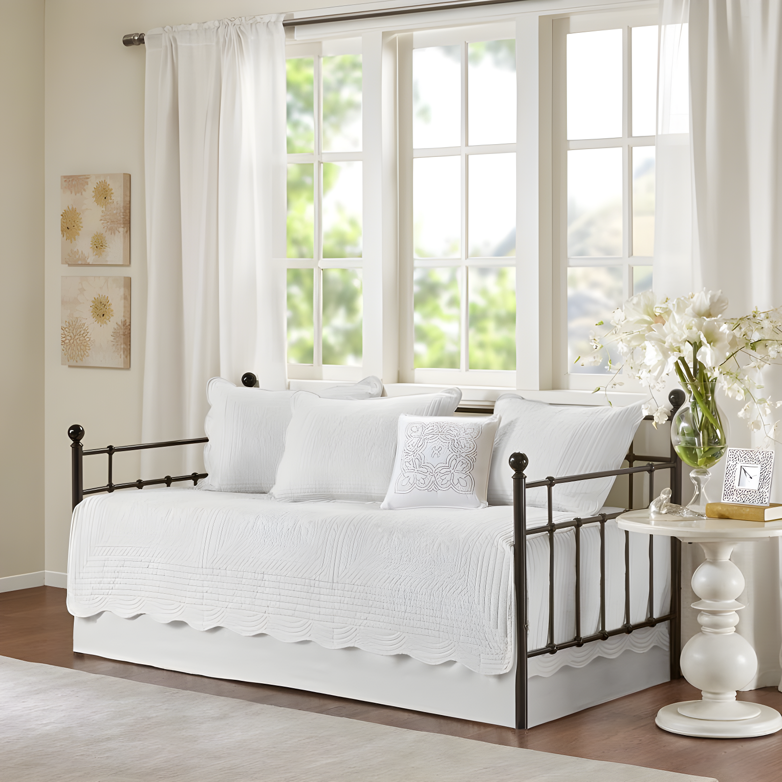Madison Park Tuscany 6 Piece Reversible Scalloped Edge Daybed Cover Set