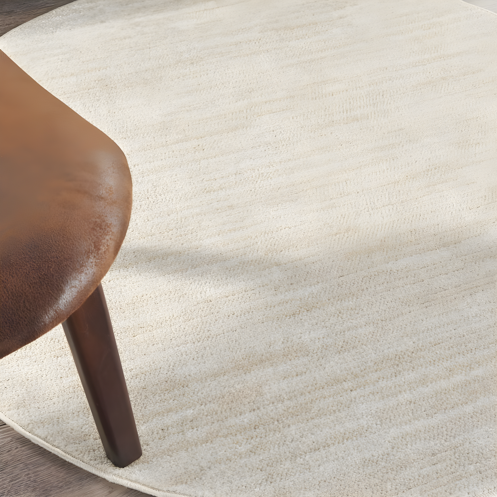 Nourison Essentials Easy Care Indoor Outdoor Area Rug - Ivory Beige 4' x Round