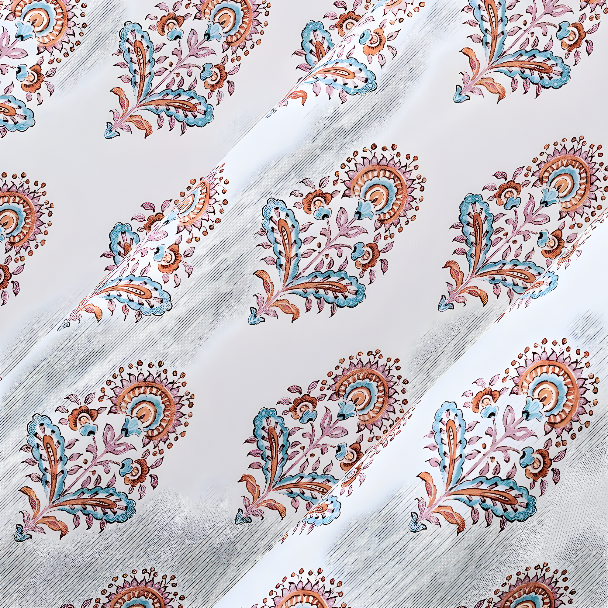 40"x84" No. 918 Light Filtering Semi-Sheer Avie Global Medallion Grommet Curtain Panel Apricot Orange: Modern Decor