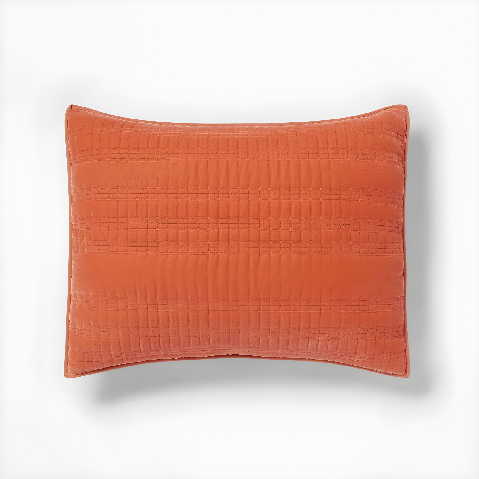 Standard Lofty Velvet Quilt Sham Terracotta/Bronze - Threshold™: OEKO-TEX Certified, Polyester, Machine Washable