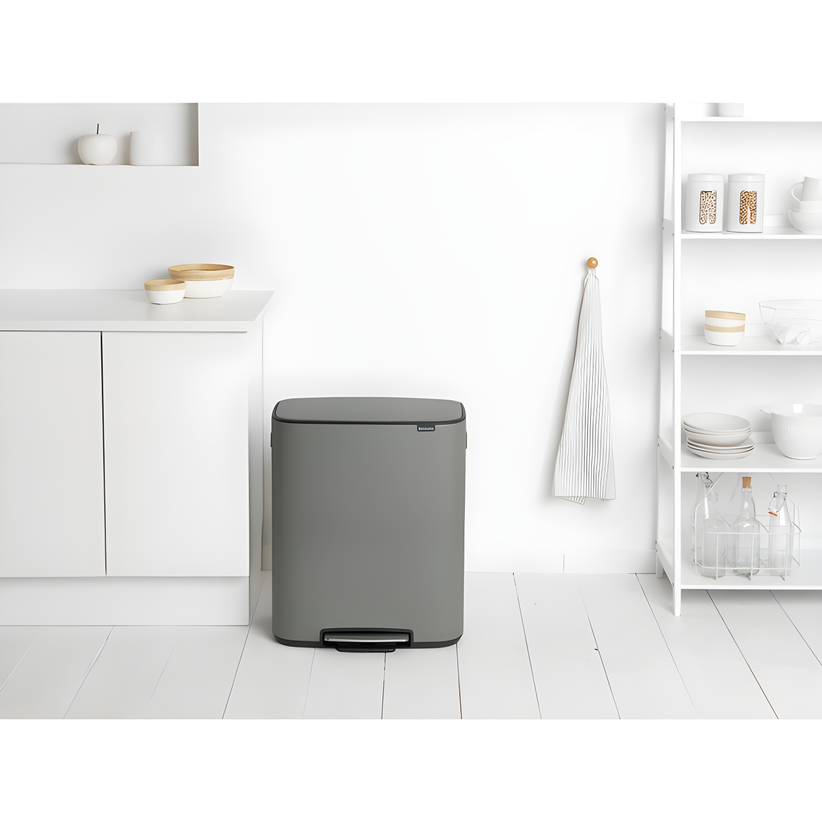 Brabantia Bo Step On Trash Can, 16 Gallon