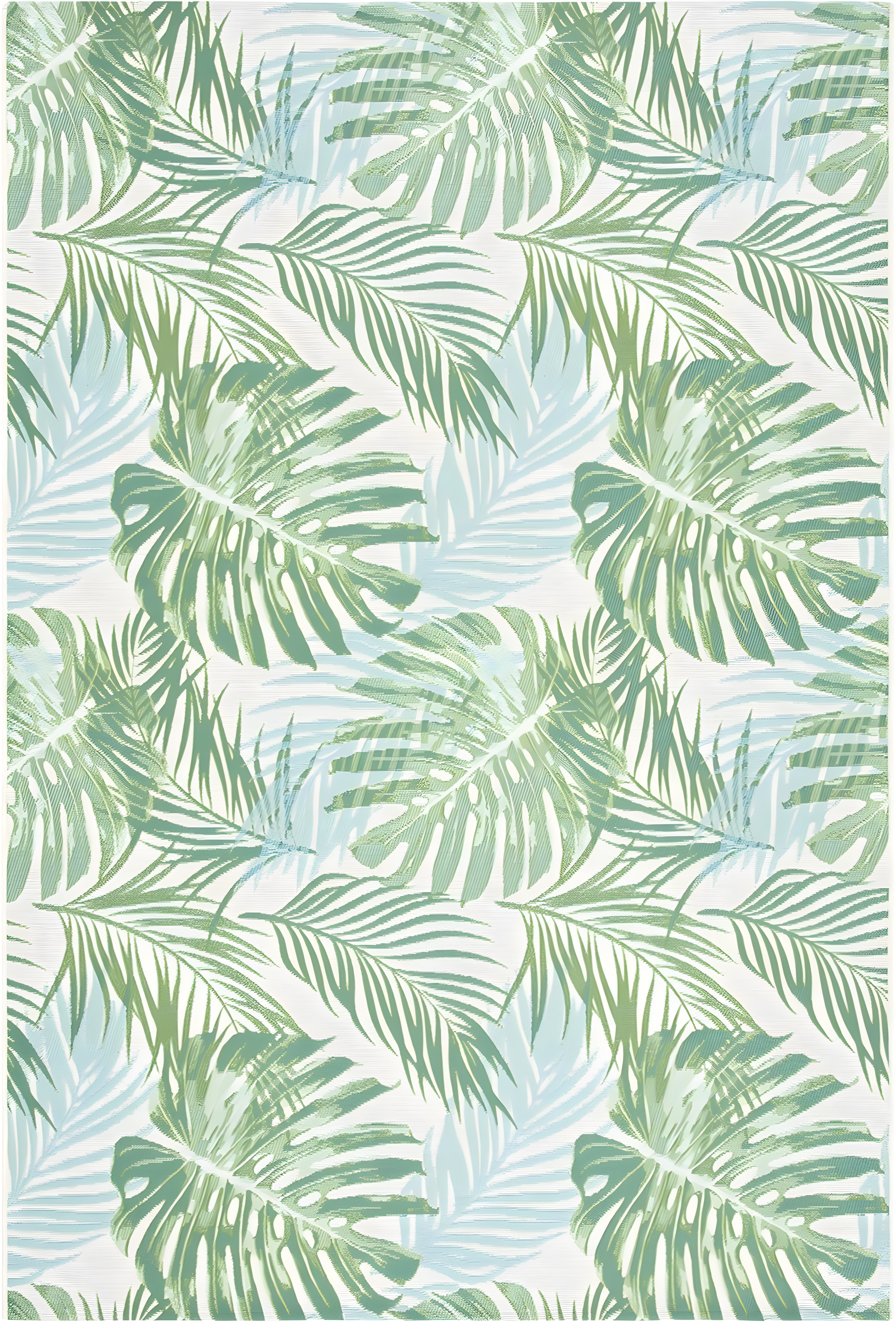 Barbados BAR592 Power Loomed Indoor/Outdoor Area Rug - Green/Teal - 5'3"x7'6" - Safavieh.