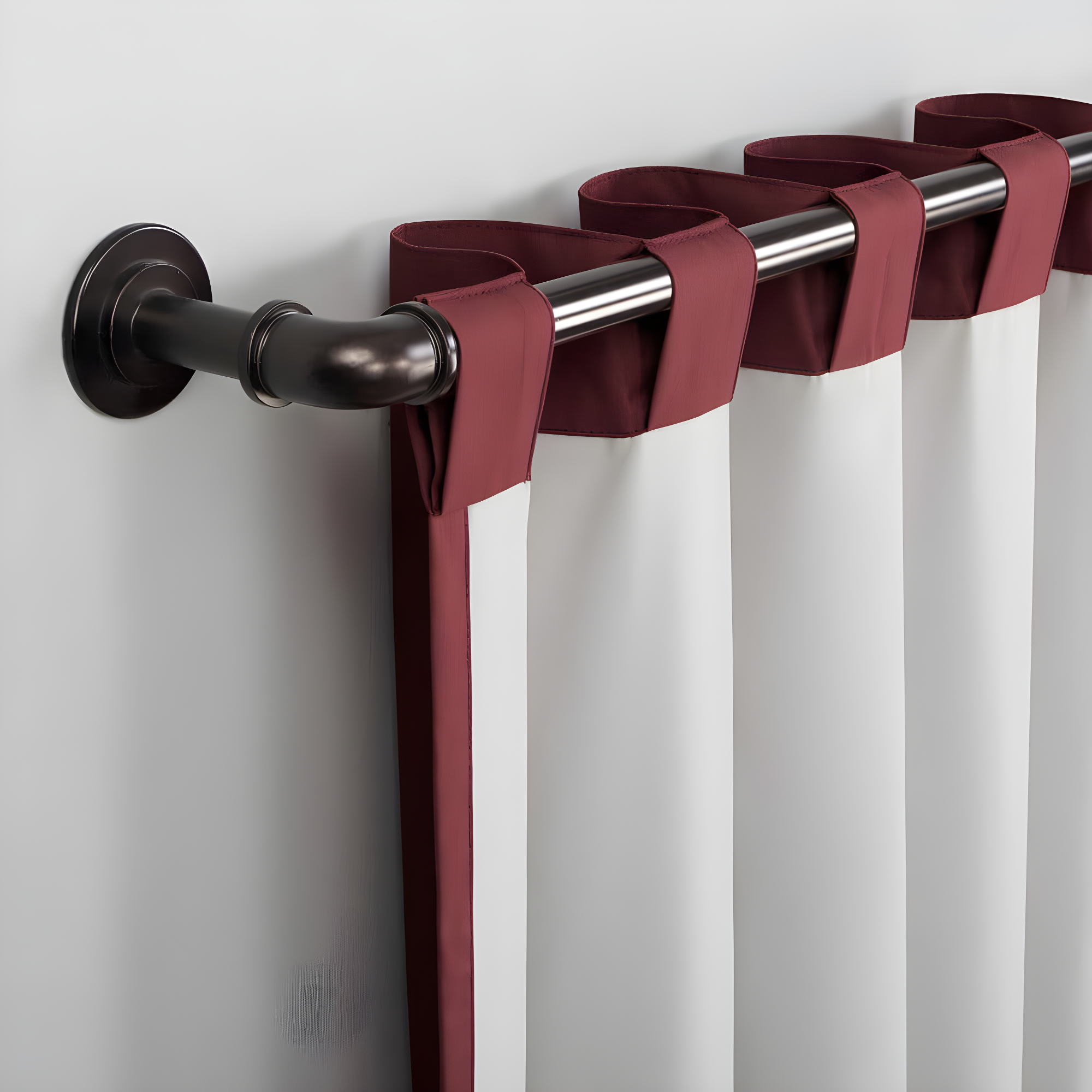 40"x84" Sun Zero 100% Blackout Cyrus Thermal Back Tab Curtain Panel Red: Modern Solid Polyester Indoor Drapery