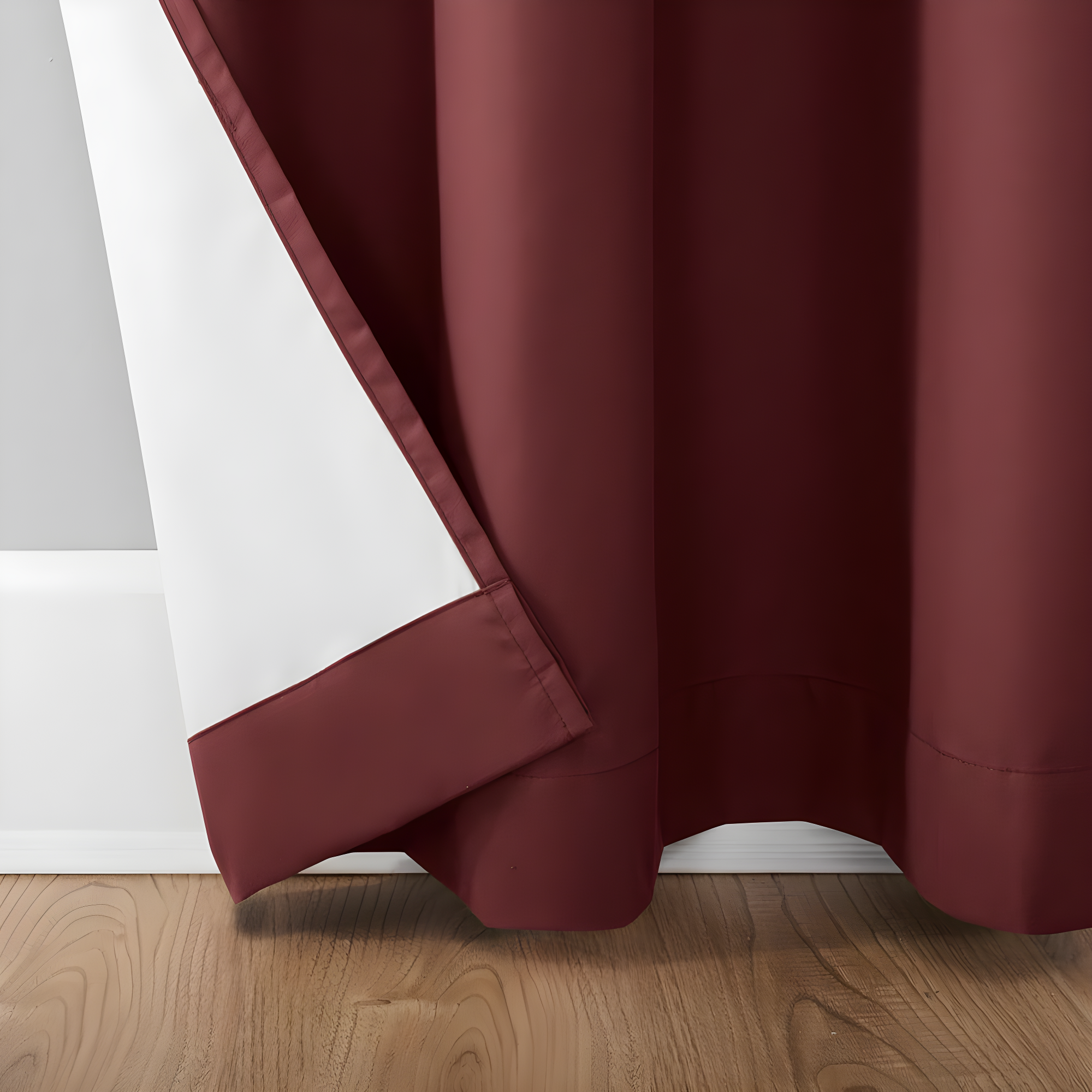 40"x84" Sun Zero 100% Blackout Cyrus Thermal Back Tab Curtain Panel Red: Modern Solid Polyester Indoor Drapery