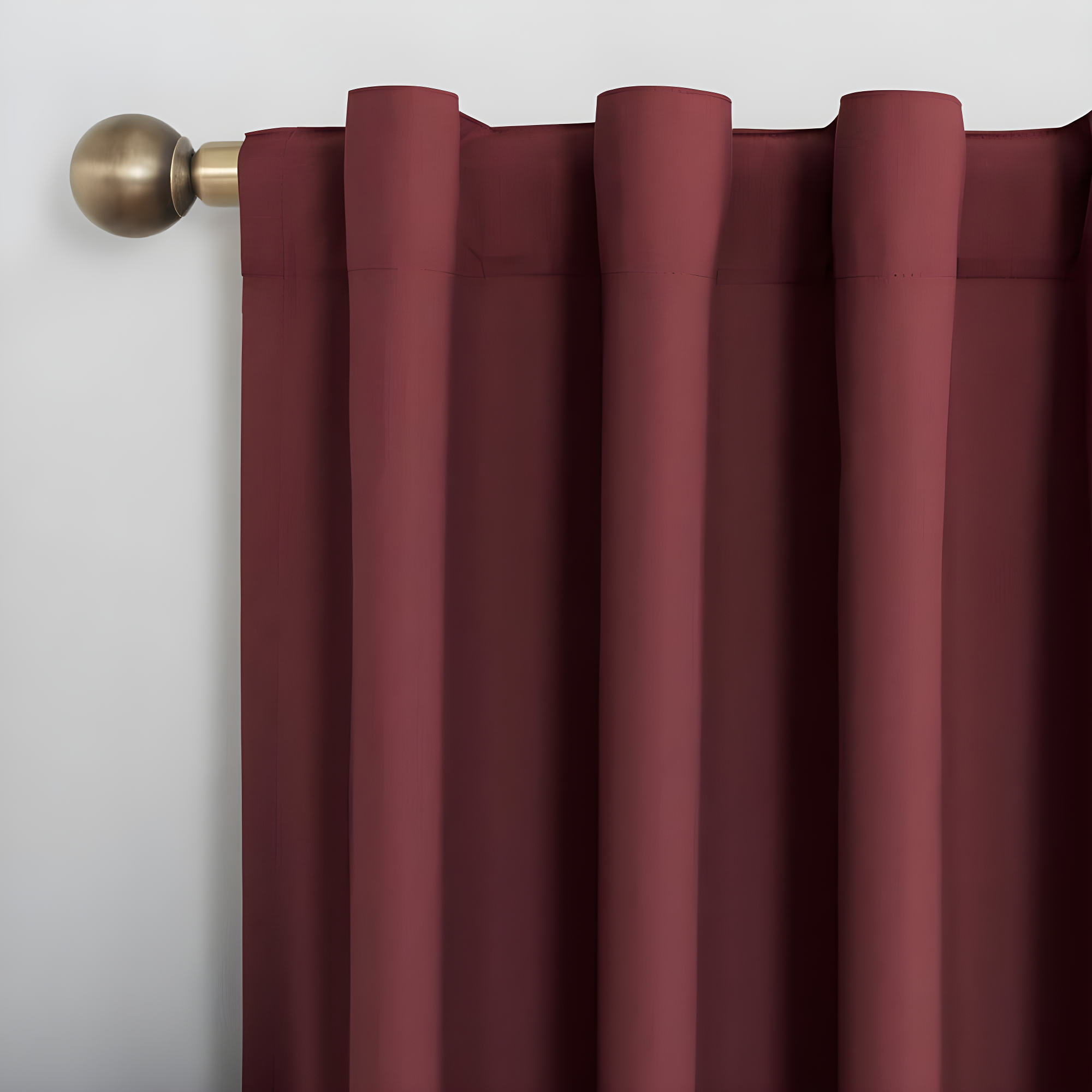 40"x84" Sun Zero 100% Blackout Cyrus Thermal Back Tab Curtain Panel Red: Modern Solid Polyester Indoor Drapery
