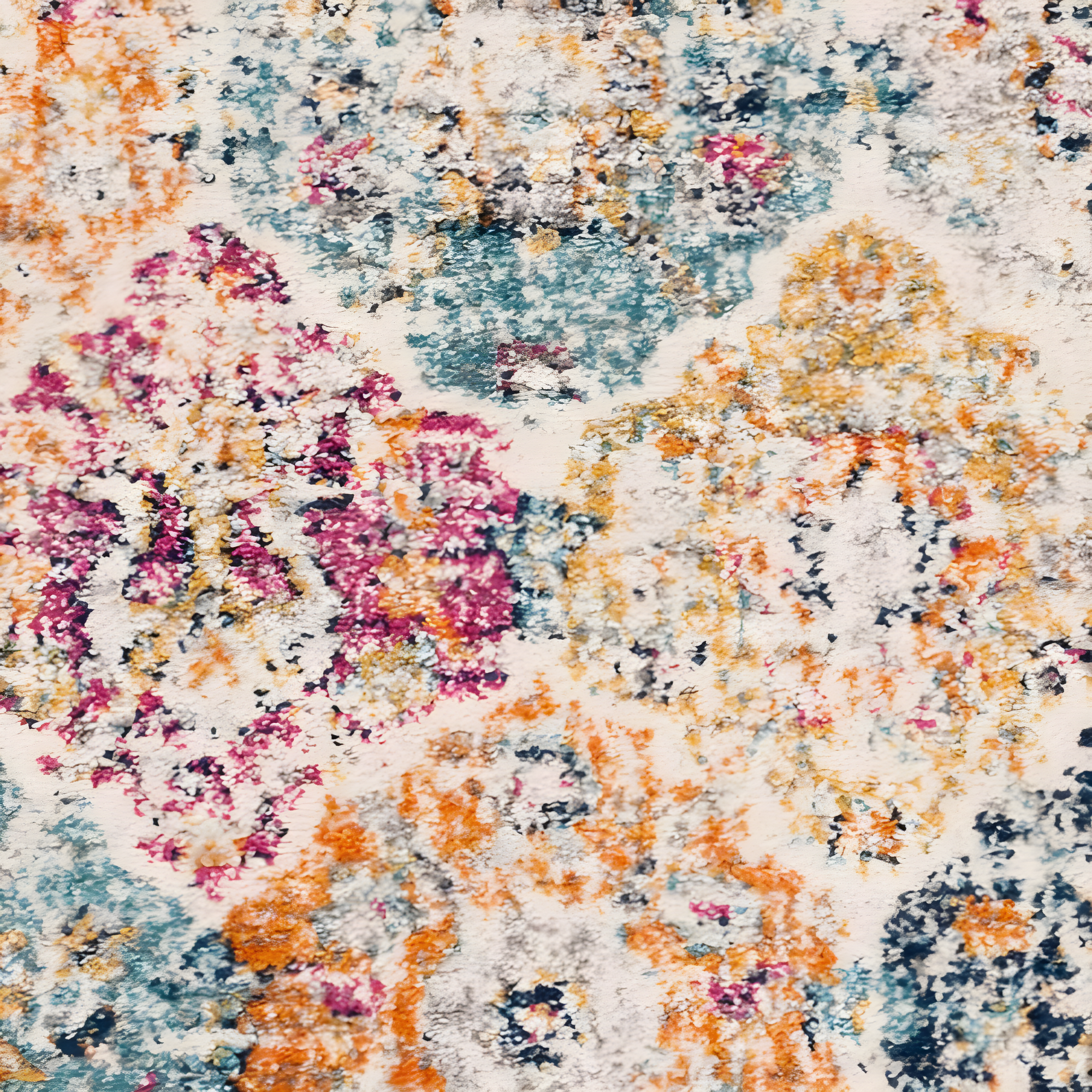 Madison MAD611 Power Loomed Indoor Area Rug - Cream/Multi - 4'x4' - Safavieh