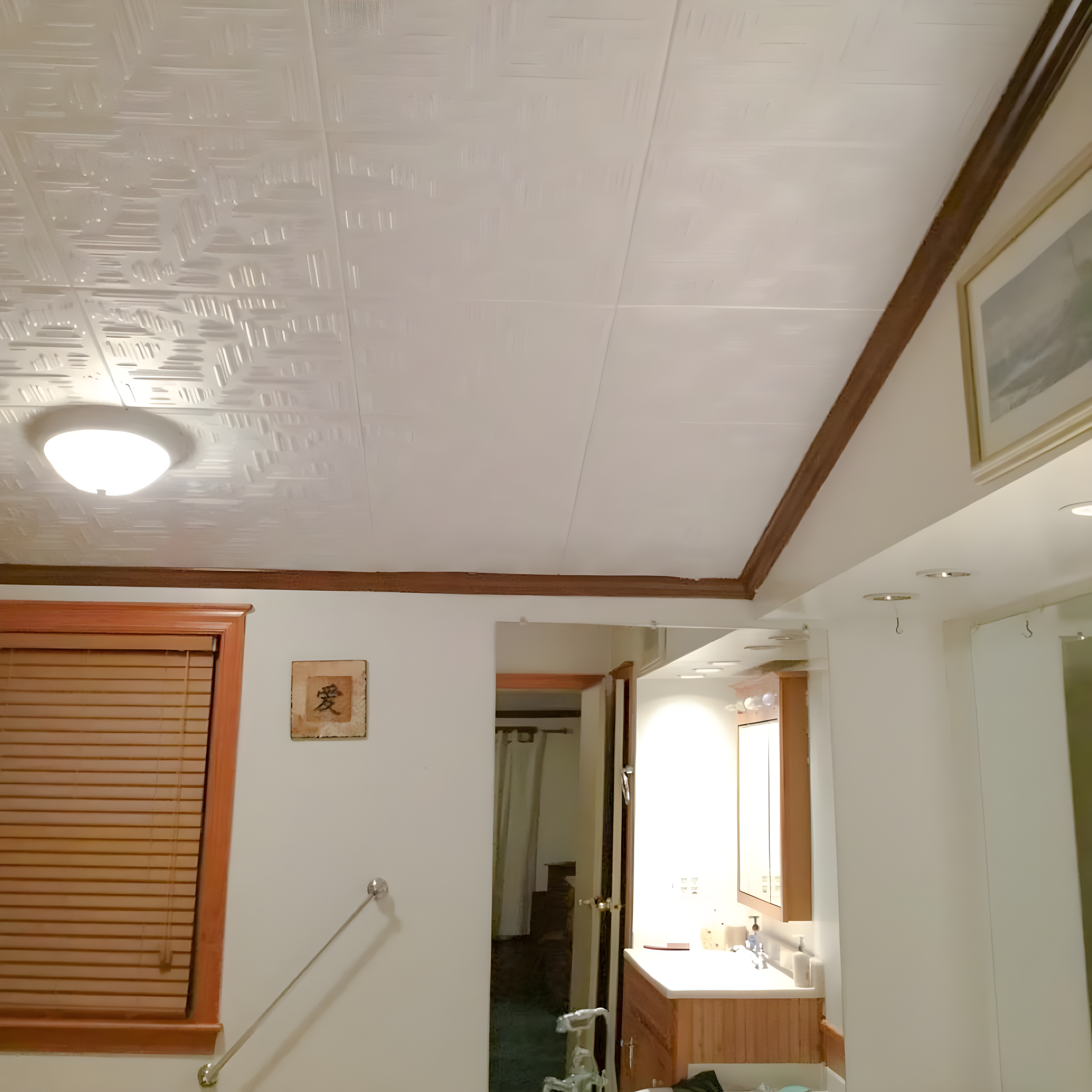 A La Maison Ceilings Country Wheat 1.6 ft. x 1.6 ft. Polystyrene Glue-up Ceiling Tile (Set of 96)
