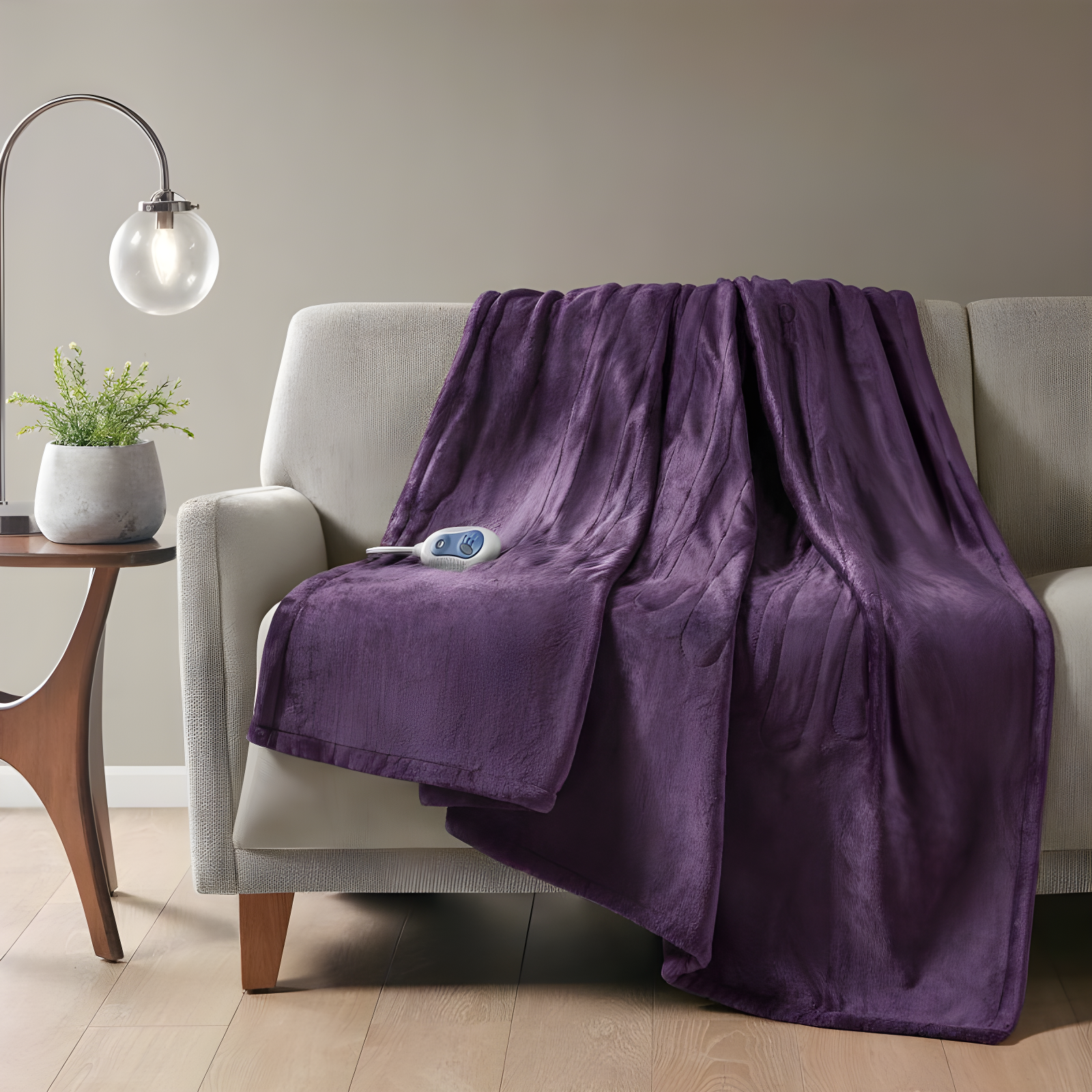 Beautyrest Heated Plush Oversized Throw