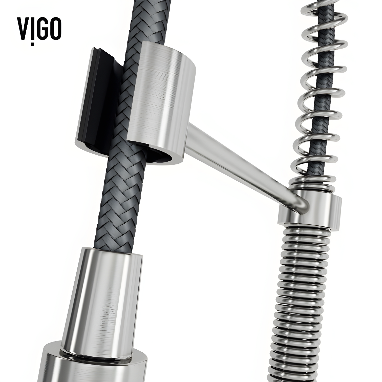 Edison 19" H 1-handle Pull-Down 2-Function Sprayer Kitchen Faucet