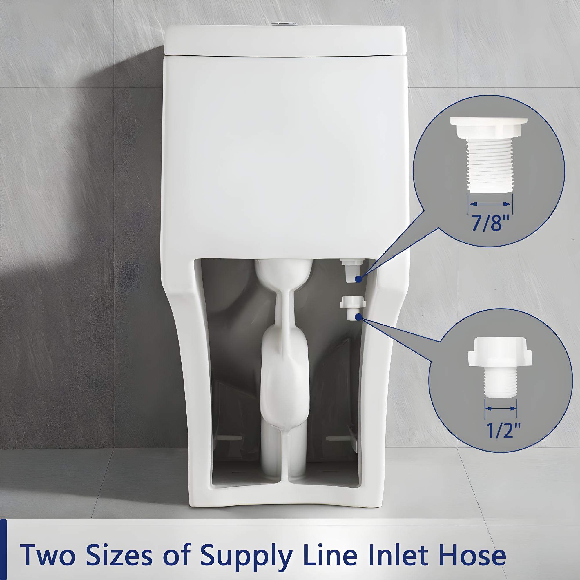 DeerValley Ally Dual-Flush Elongated One-Piece Toilet with Glazed Surface Modern Toilet with Comfort Seat Height  (Seat Included) DV-1F52816