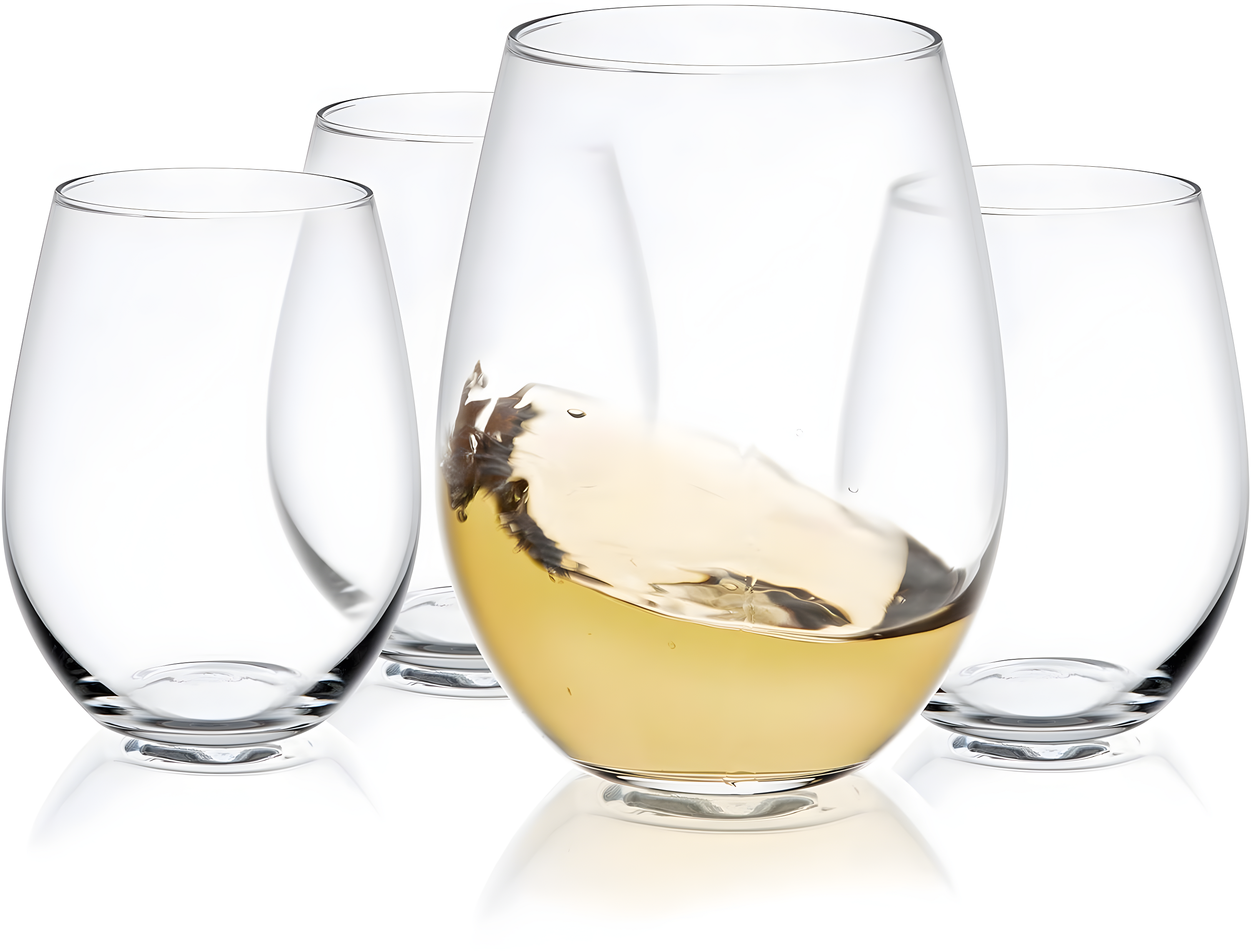 JoyJolt JoyJolt Spirits Stemless Wine Glass, 19oz. (Set of 4)