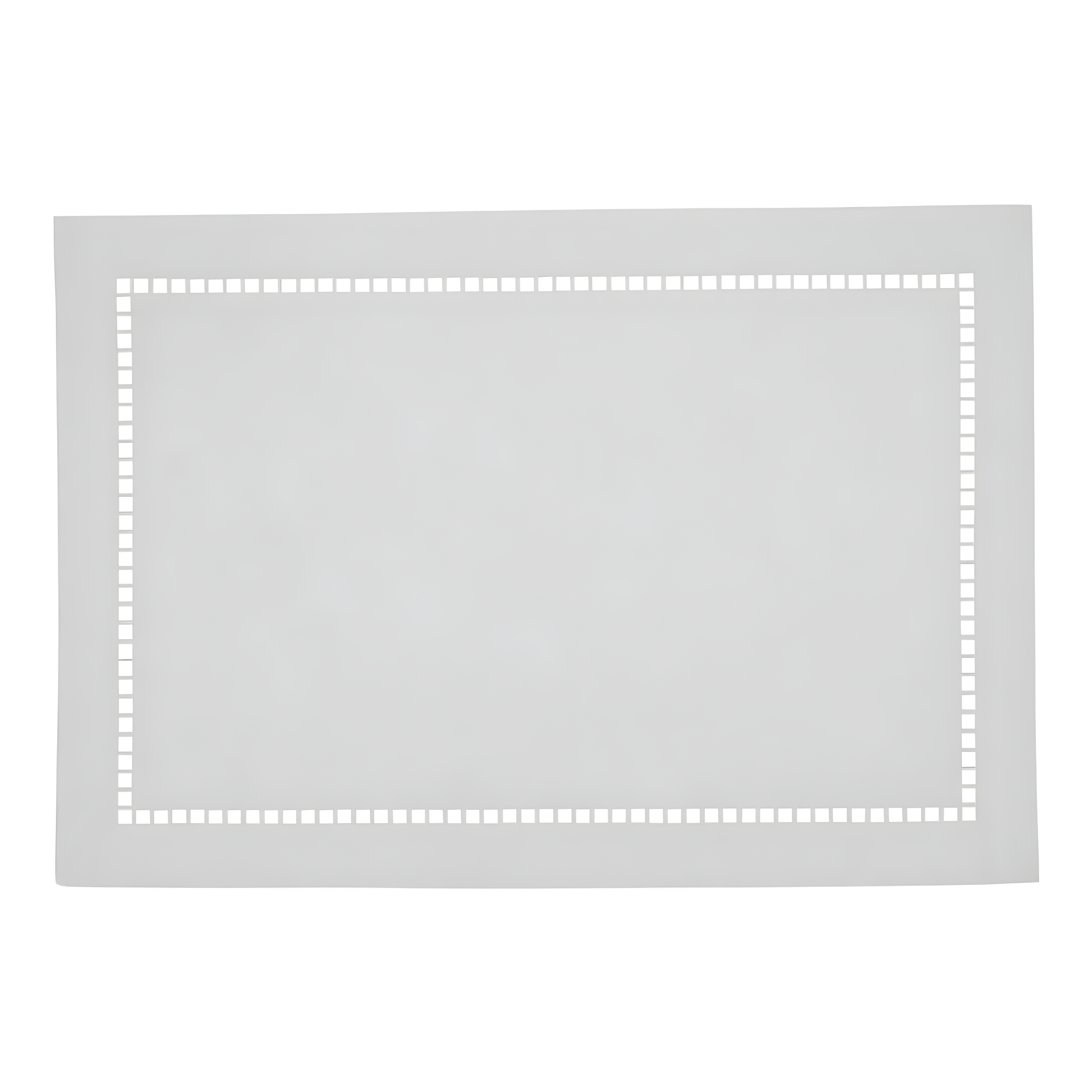 Saro Lifestyle Placemats With Laser-Cut Hemstitch Design, White, (Set of 4 pcs)