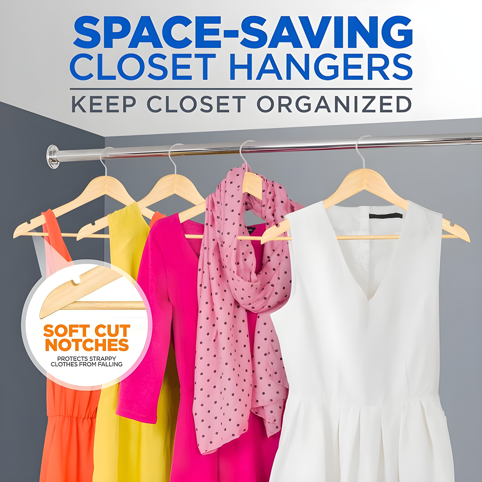 SereneLife Non-Slip Standard Hanger